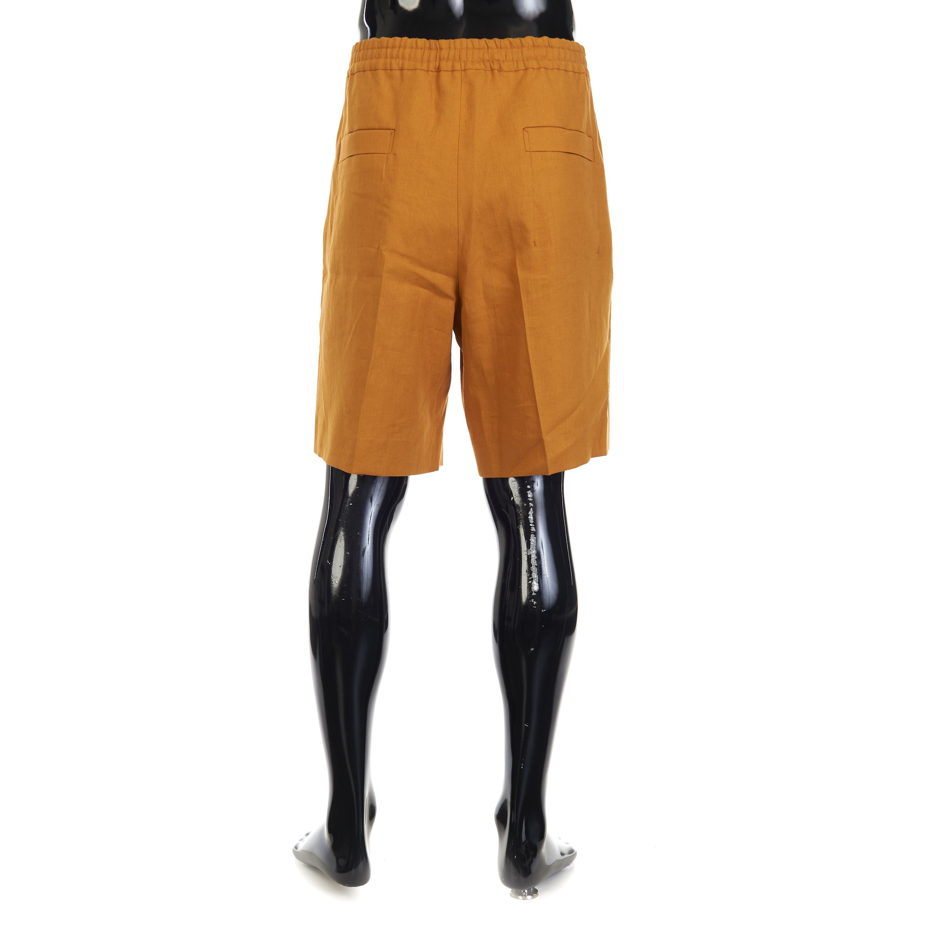 Ermenegildo Zegna Ochre Oasi Lino Shorts Size US 38 / EU 54 - 4 Thumbnail
