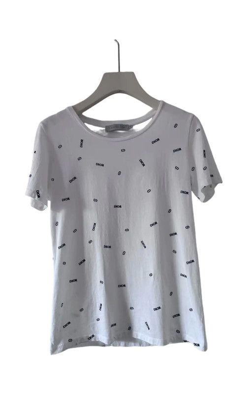 Dior Dior Summer White Printed Short Sleeve T-Shirt 0089 Size M / US 6-8 / IT 42-44 - 1 Thumbnail