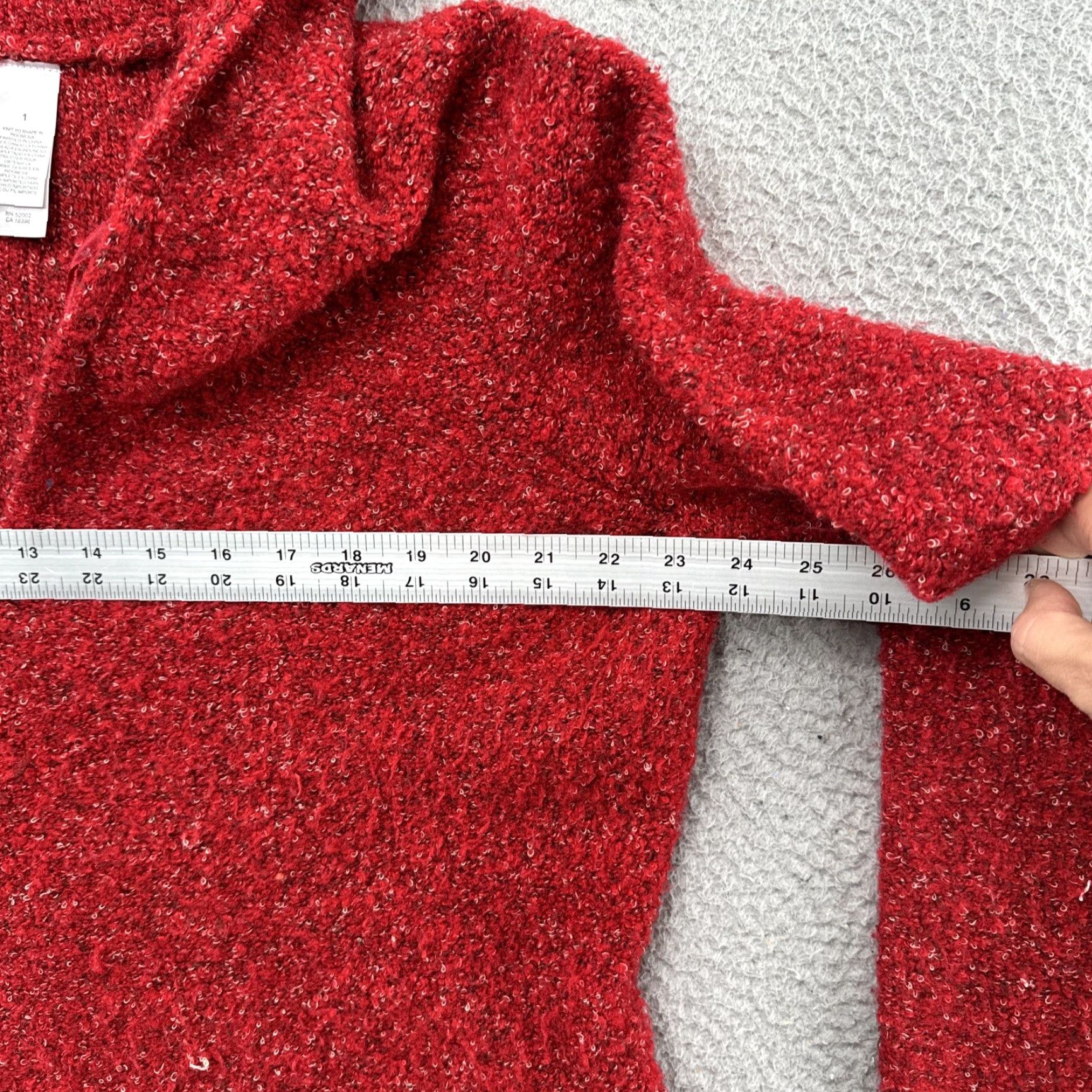 Liz Claiborne VINTAGE Villager Liz Claiborne Red Hooded Pullover V-Neck Sweater Plus Size 1X Womens Shovel? Size XL / US 12-14 / IT 48-50 - 3 Thumbnail
