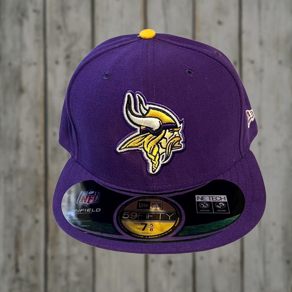 New Era New Era Minnesota Vikings Hat Mens 7 5/8 Purple NFL On-Field 59FIFTY Fitted Cap Size ONE SIZE - 1 Thumbnail
