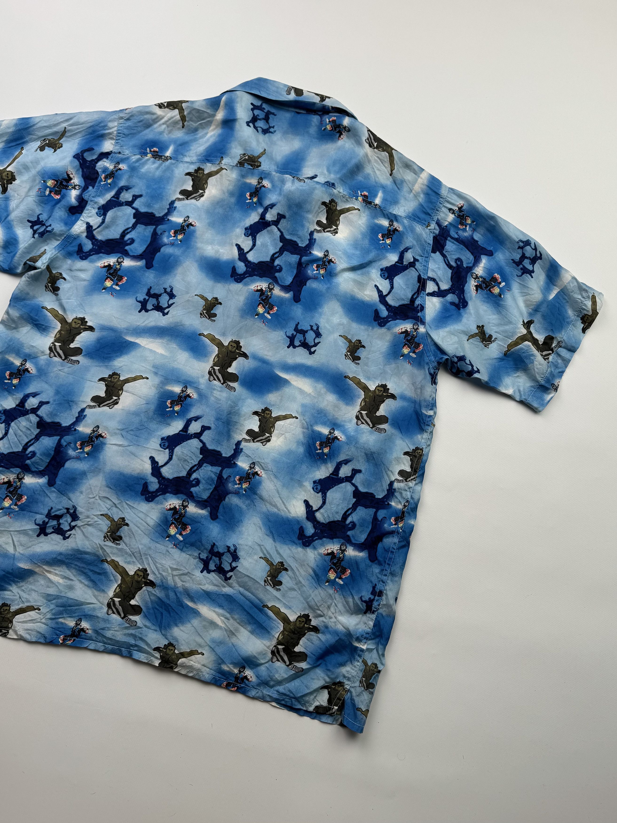 Japanese Brand Vintage Silk Shirt B762(V292)E2 Size US L / EU 52-54 / 3 - 7 Thumbnail