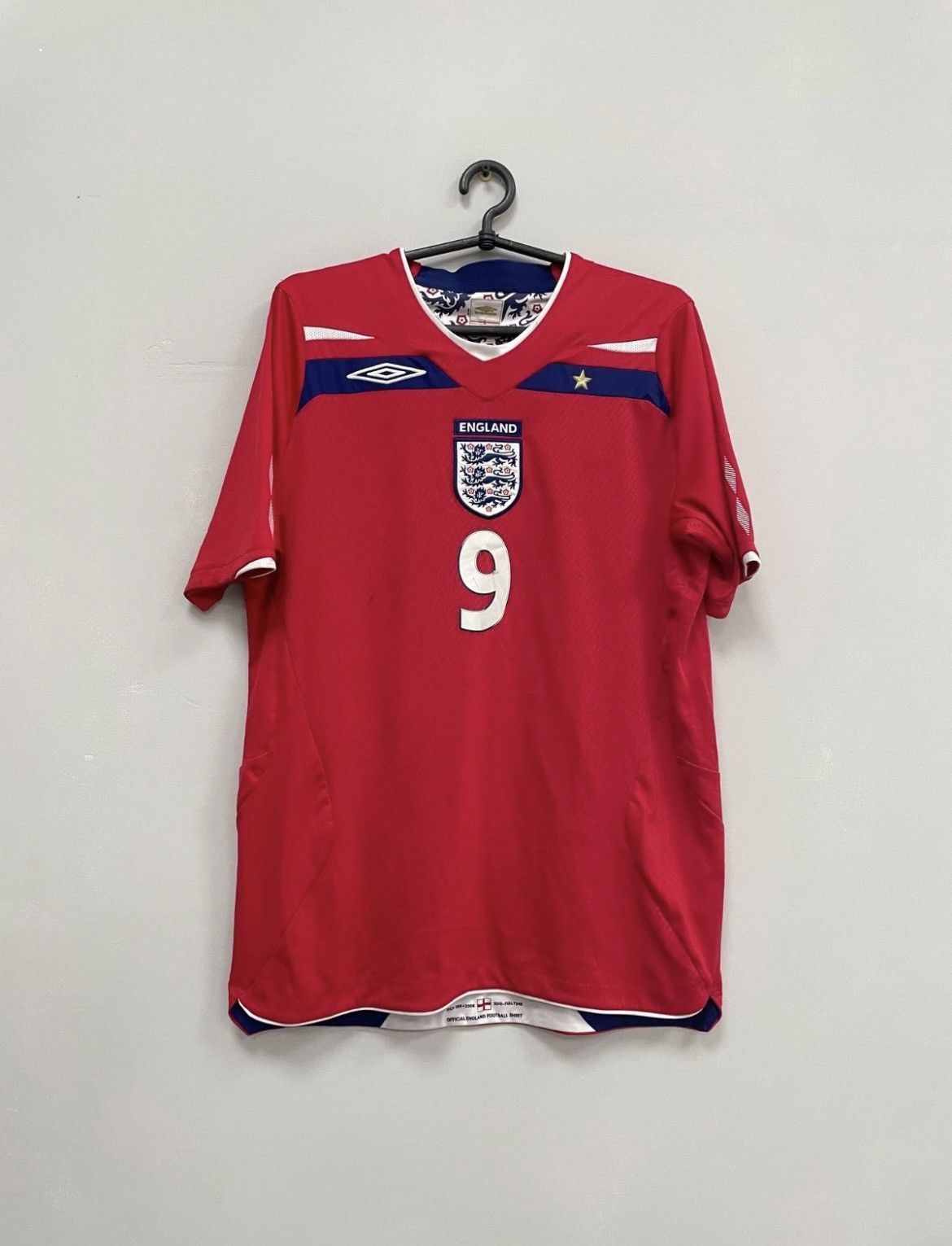 Umbro England 2008/2010 Away Football Shirt #9 Rooney Jersey Umbro Size US M / EU 48-50 / 2 - 2 Thumbnail