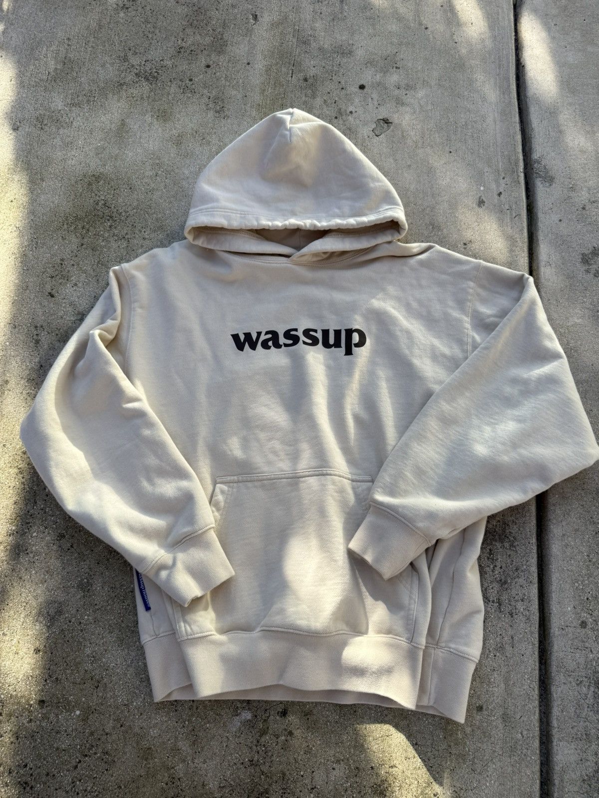 Japanese Brand × Other Wassup House Brown and Cream Hoodie Size XL Size US XL / EU 56 / 4 - 1 Thumbnail