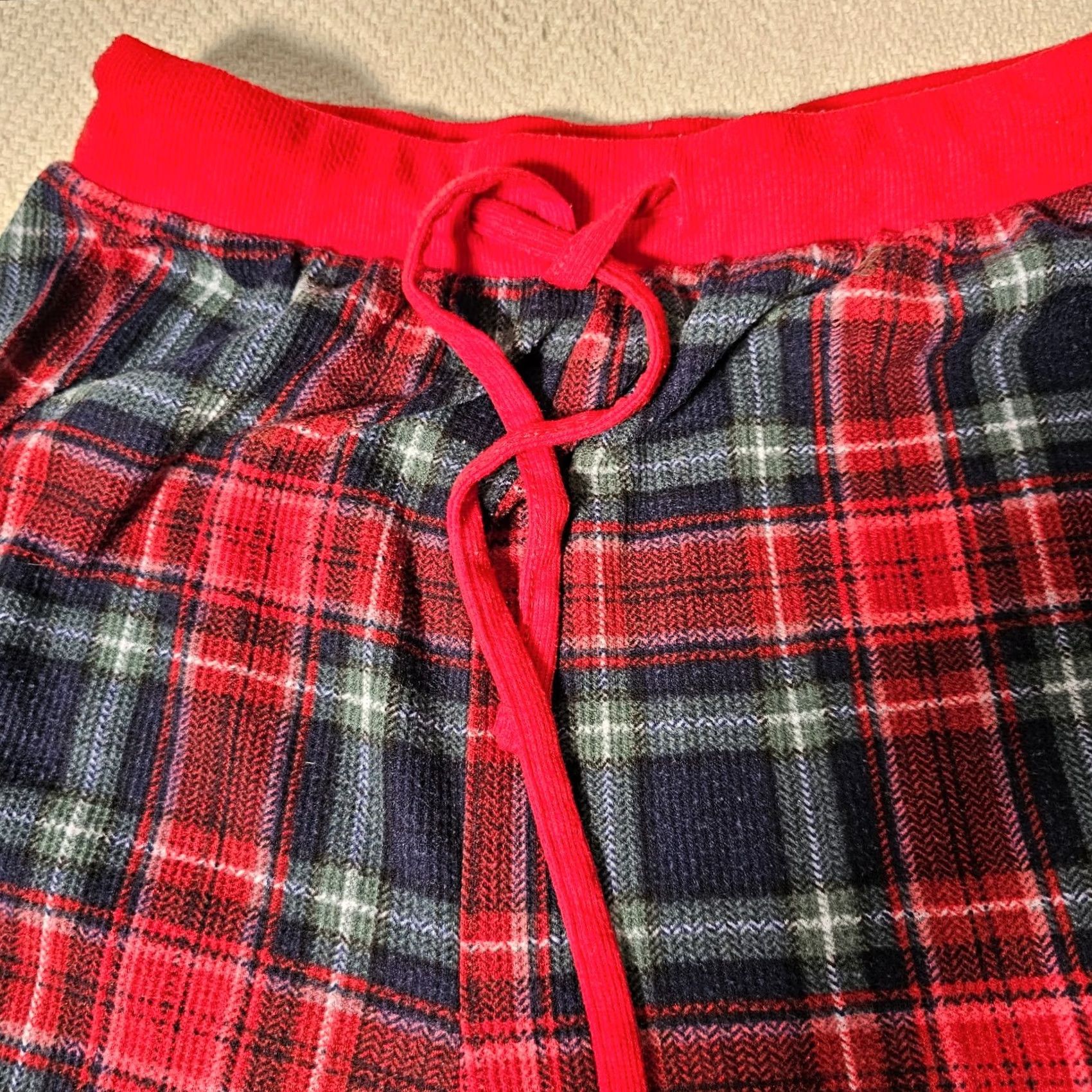 Eddie Bauer Eddie Bauer Lounge Pants Mens Medium Red Plaid Drawstring Waist Pockets Lounge Set Casual Comfort Size US 31 - 3 Thumbnail