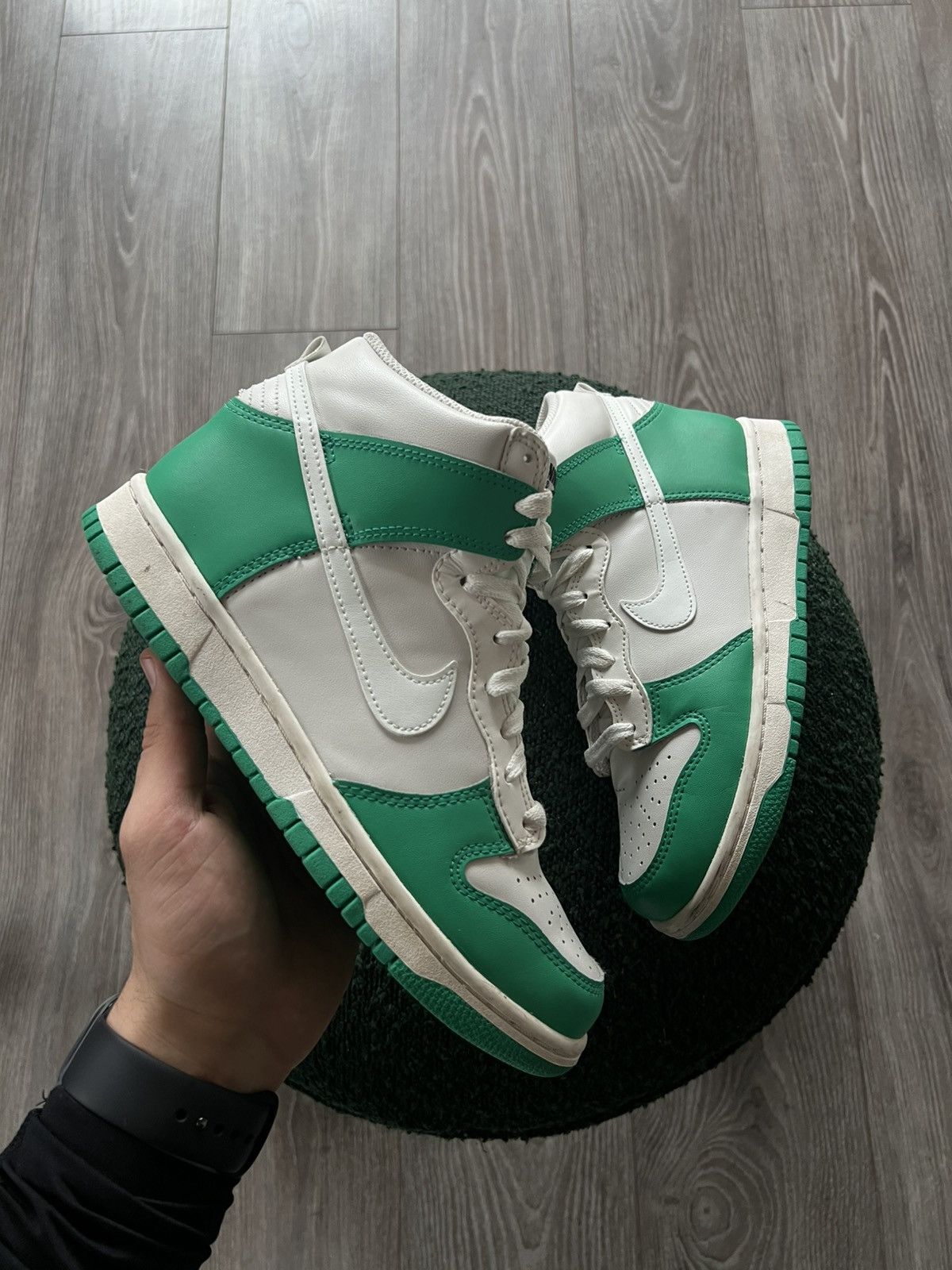 Designer × Nike ‼️Nike Dunk High Phantom Stadium GS Green Sneakers ‼️ Size US 6 / EU 39 - 2 Thumbnail