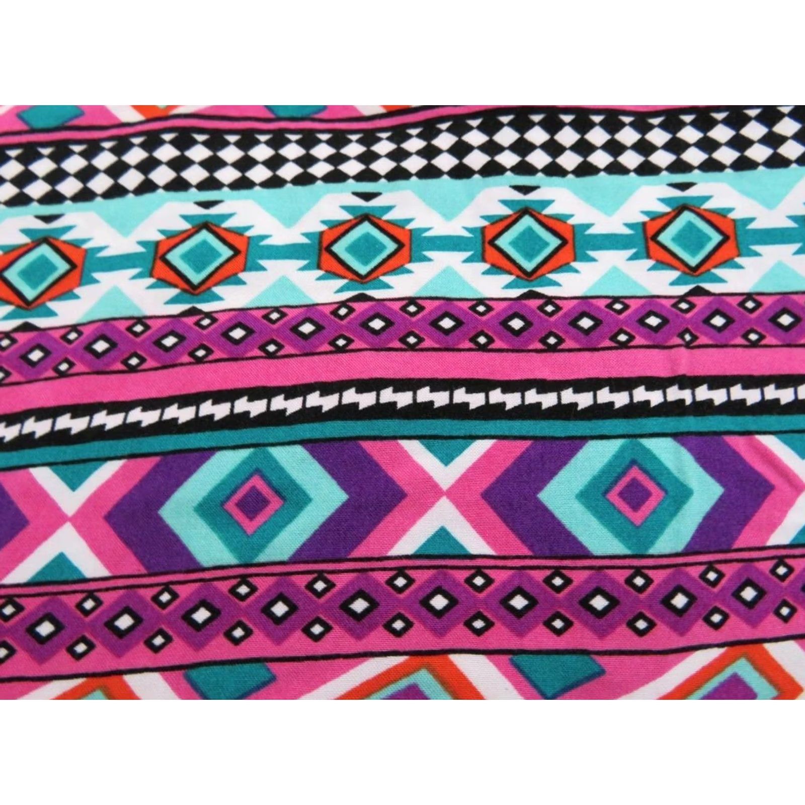 Vintage LuLaRoe Women's Lola Skirt Small Aztec Tribal Pink Blue Black Geometric Size 28" / US 6 / IT 42 - 5 Thumbnail