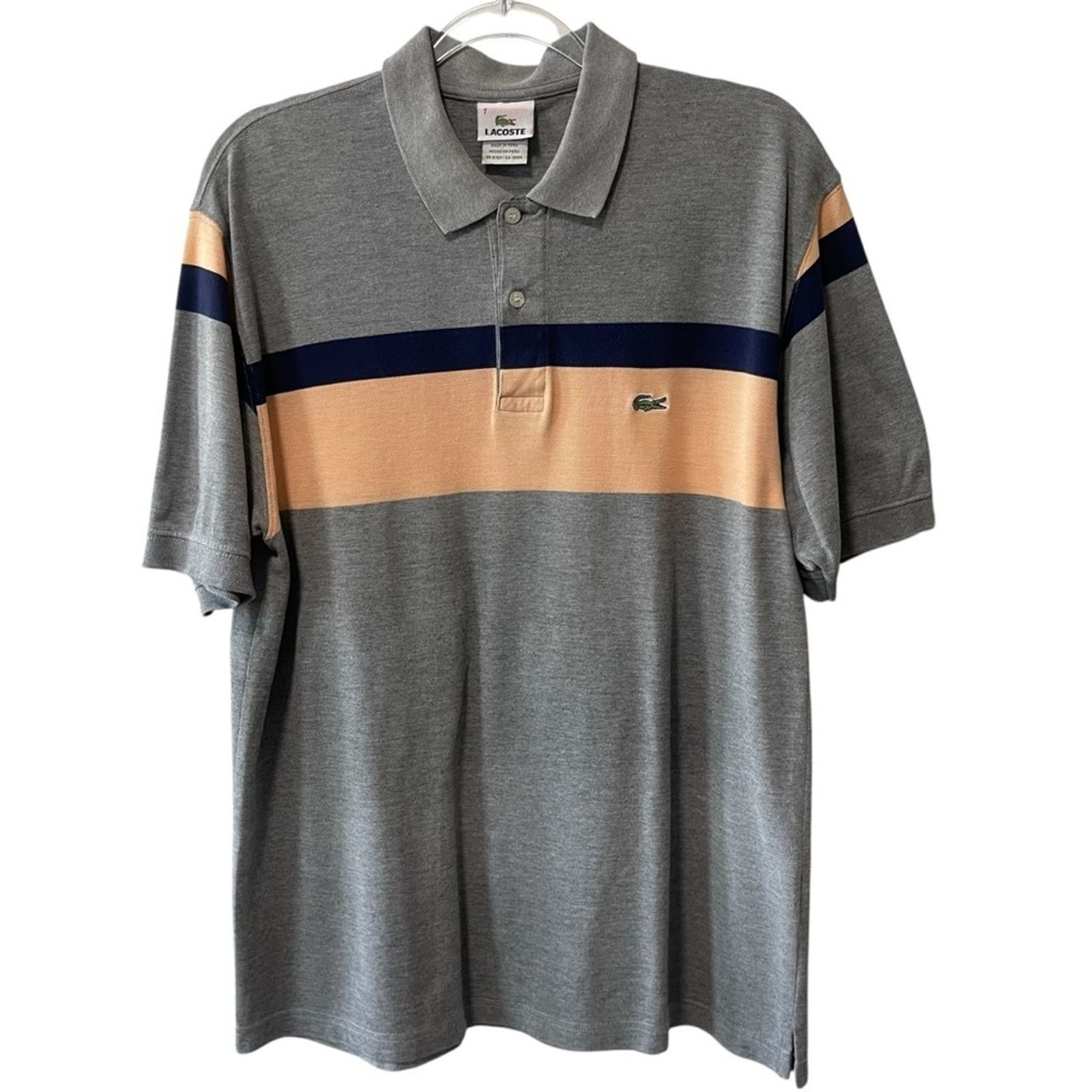 Lacoste Lacoste Men's Short Sleeve Polo Shirt LF Gray Size 7 XXL Size US XXL / EU 58 / 5 - 1 Thumbnail
