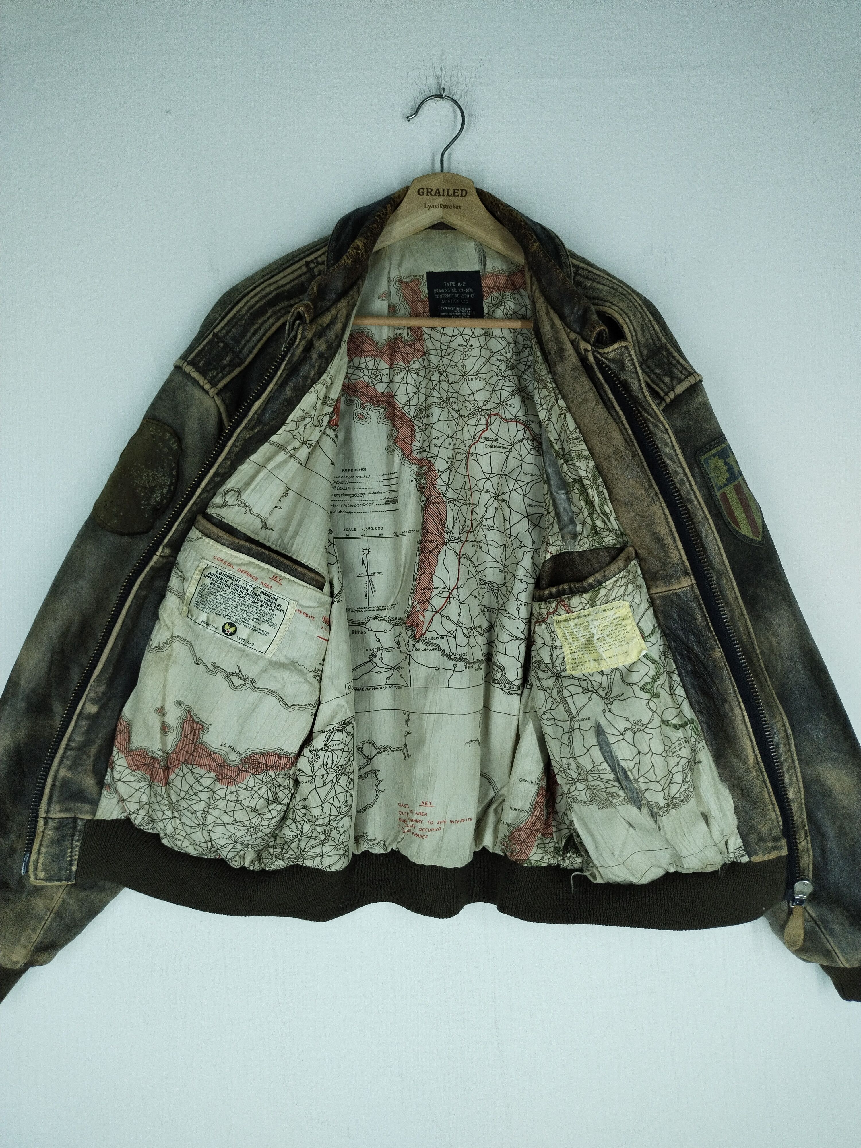 Leather Vtg Aviation Type A-2 Aviation Air Command Leather Jacket Size US M / EU 48-50 / 2 - 17 Thumbnail