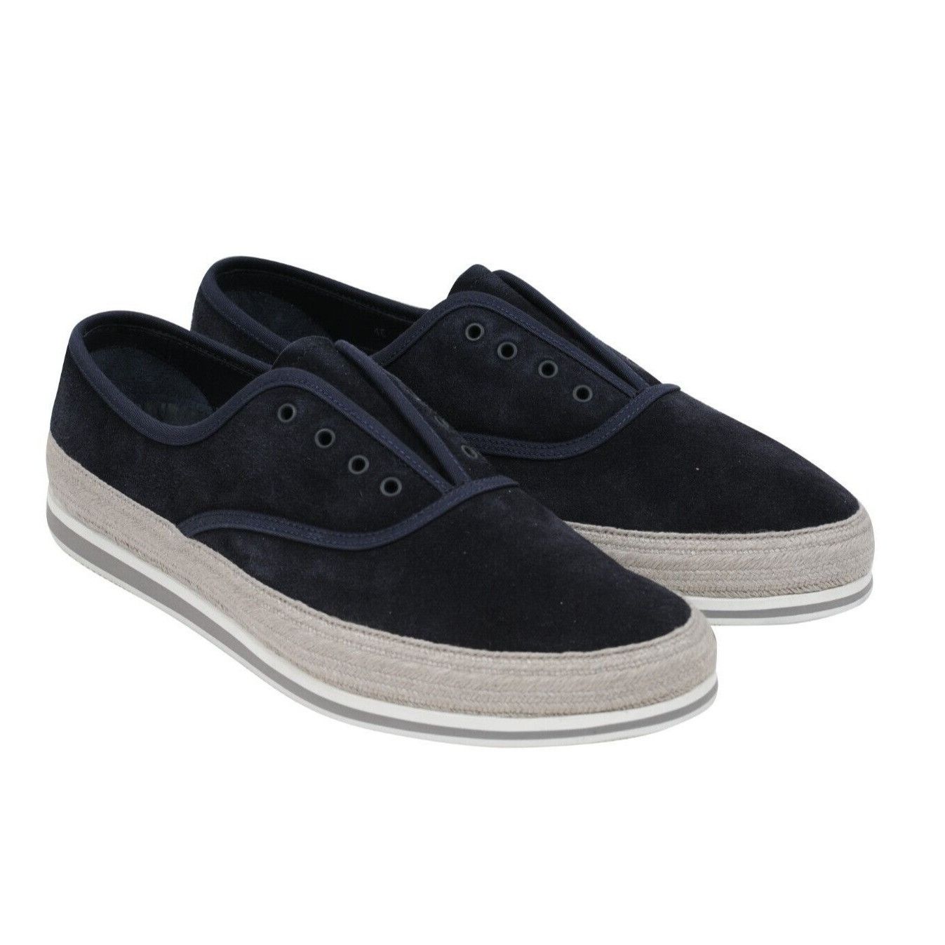 Prada Espadrille Sneakers Blue Grey Suede Size US 8.5 / EU 41-42 - 1 Thumbnail