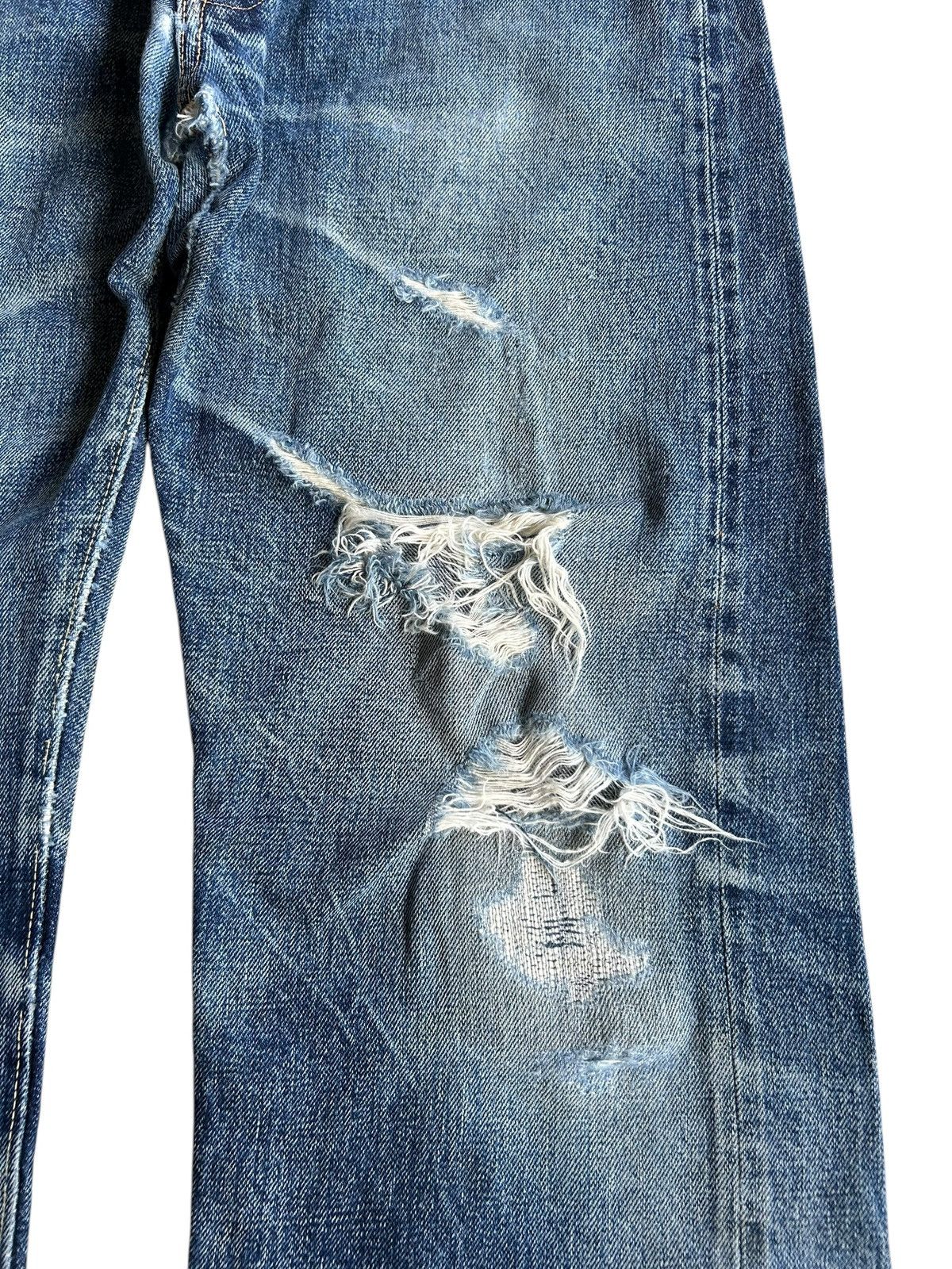 Japanese Brand × Kapital × Vintage Denime Selvedge Distressed Faded Denim Jeans Size US 32 / EU 48 - 5 Thumbnail