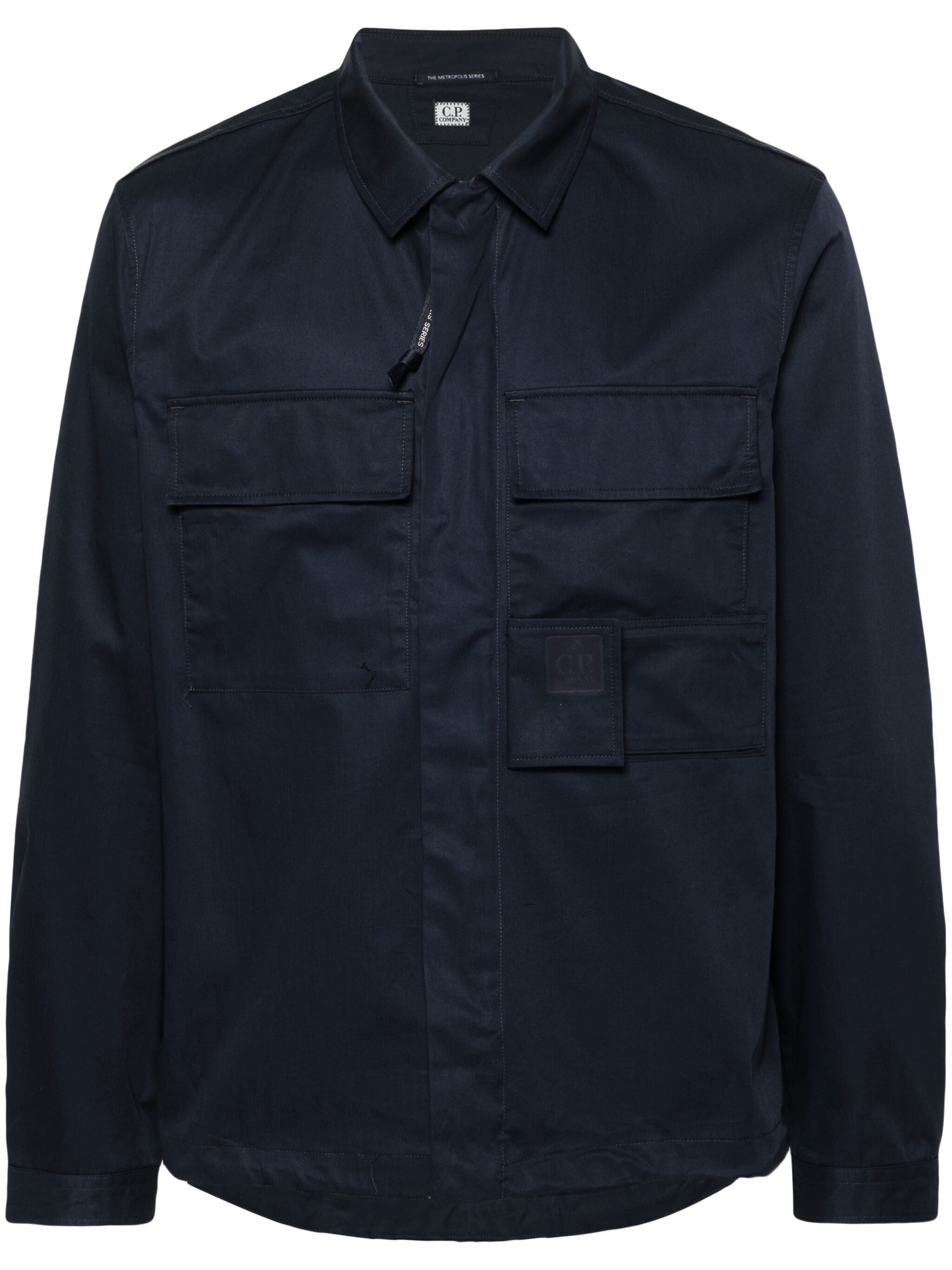 C.P. Company o1y1224 Solid Color Shirt in Navy Blue Size US M / EU 48-50 / 2 - 1 Thumbnail
