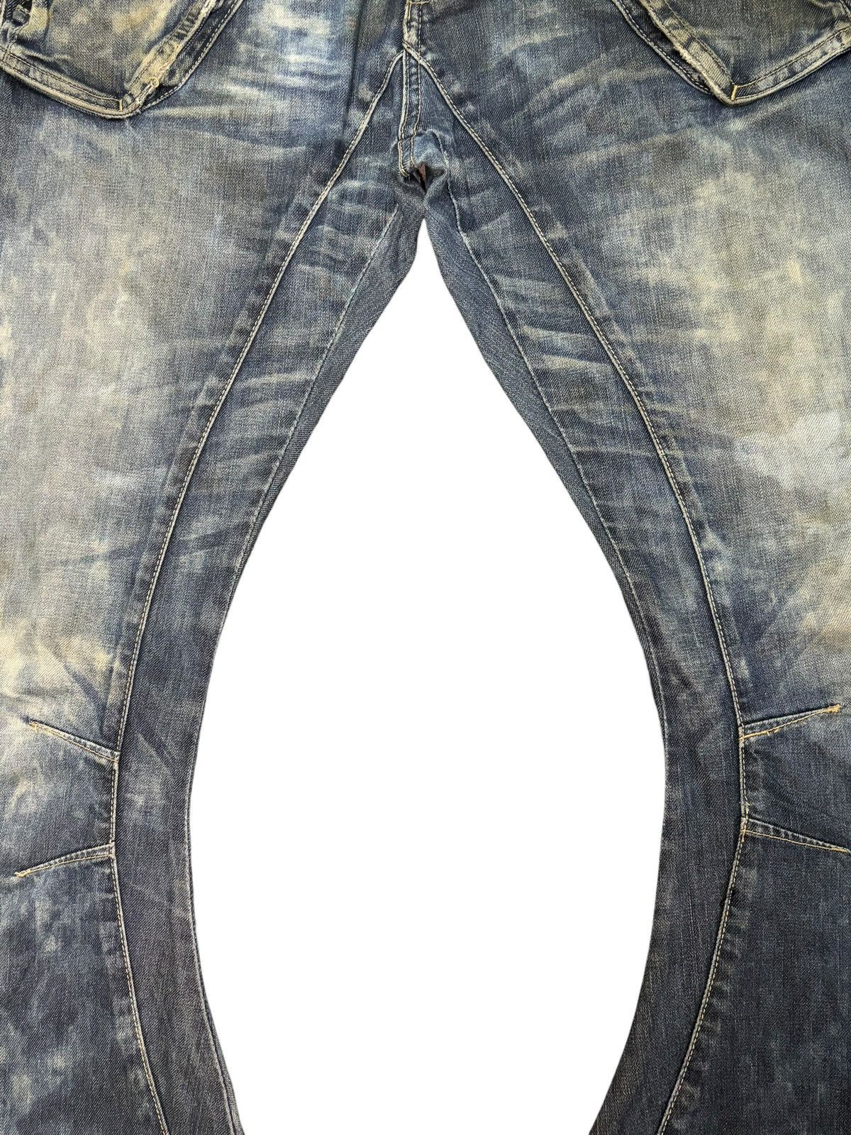 PPFM Vintage PPFM Bleached Wash Distress Banana Jeans Size US 34 / EU 50 - 3 Thumbnail