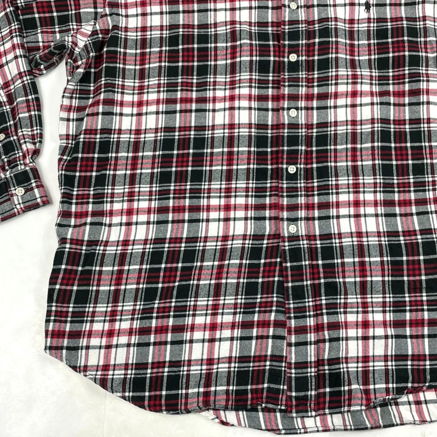 Ralph Lauren Vintage Ralph Lauren Shirt Men Extra Large Black Flannel Long Sleeve Button Down Size US XL / EU 56 / 4 - 5 Thumbnail