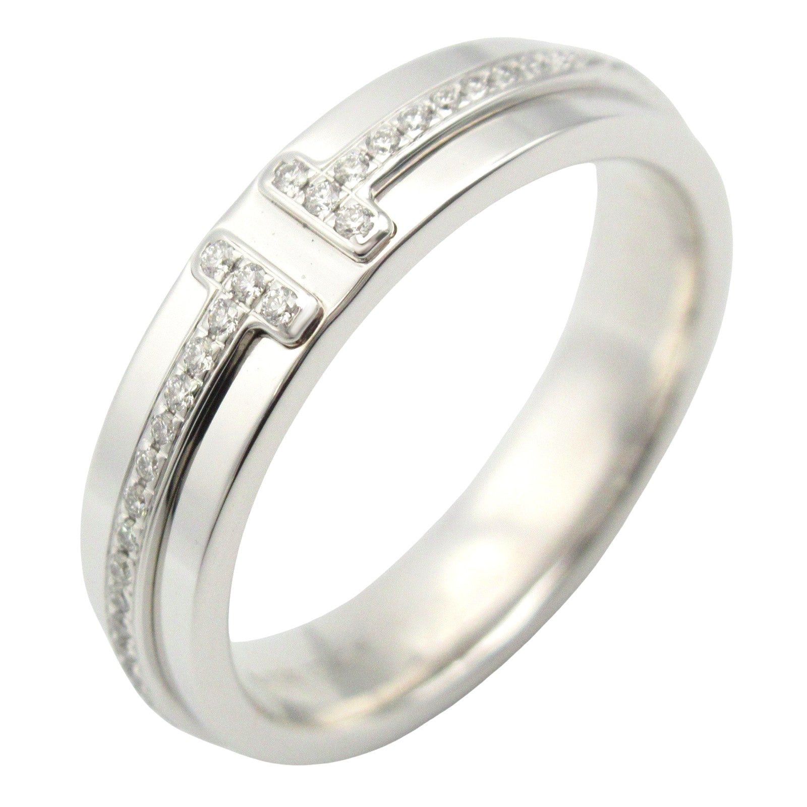 Tiffany & Co. Tiffany Co T Narrow Diamond Ring K18Wg (White Gold) Clear Size ONE SIZE - 1 Thumbnail