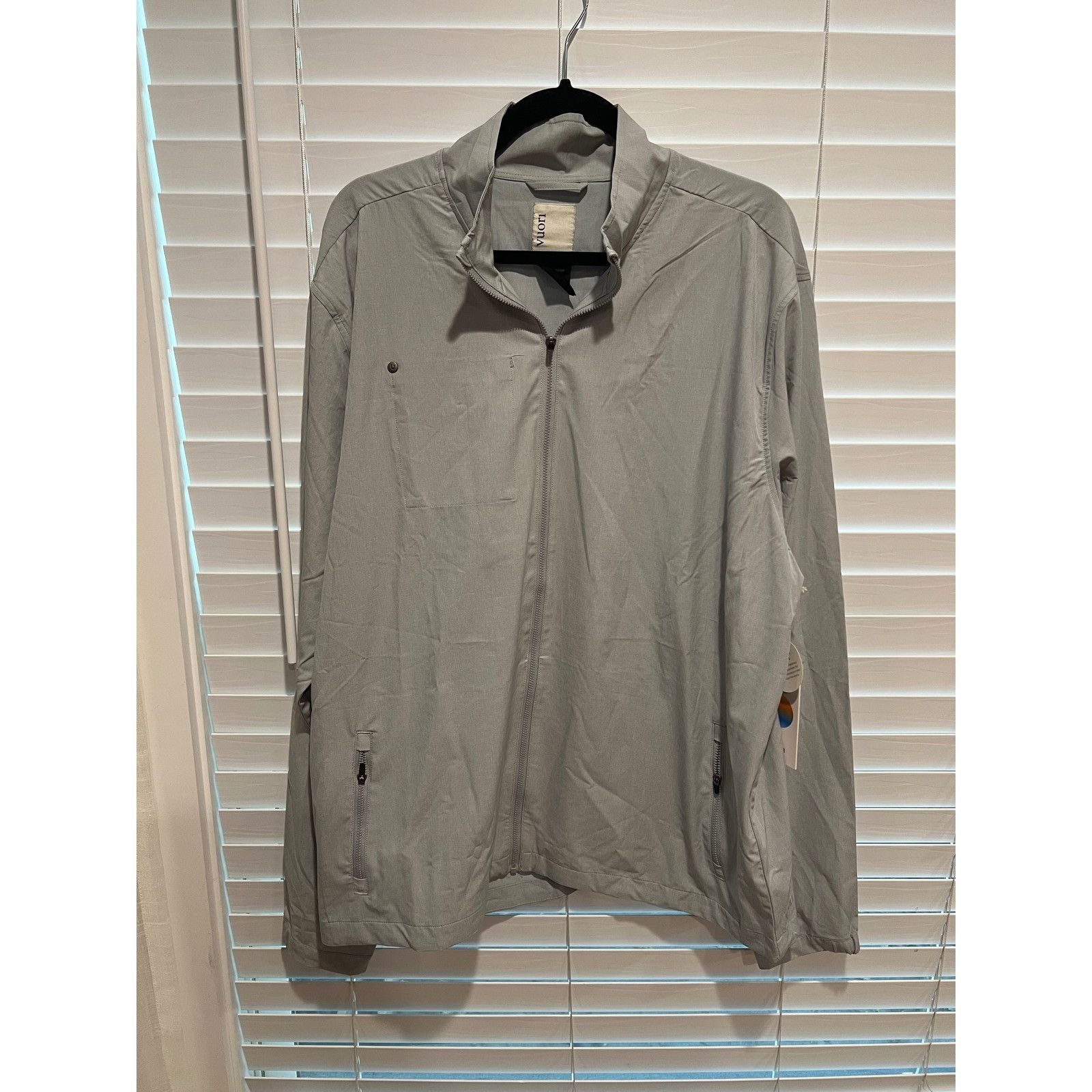 Vuori Vuori Mens Venture Track Jacket Light Gray Full Zip Lightwei Size US XL / EU 56 / 4 - 5 Thumbnail
