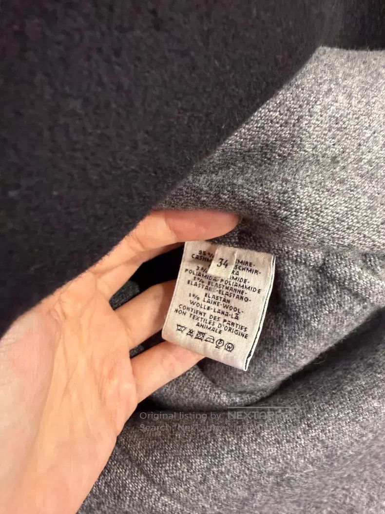 Hermes Hermes Black and Grey Tie-Dyed Cashmere Hooded Overcoat - Size XXS / US 00 / IT 34 - 3 Thumbnail