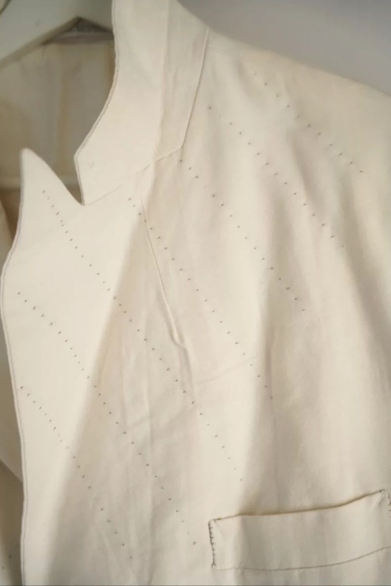 Yohji Yamamoto Yohji Yamamoto size s 95ss thorn white suit 2502-Nextarrow Size 36S - 3 Thumbnail