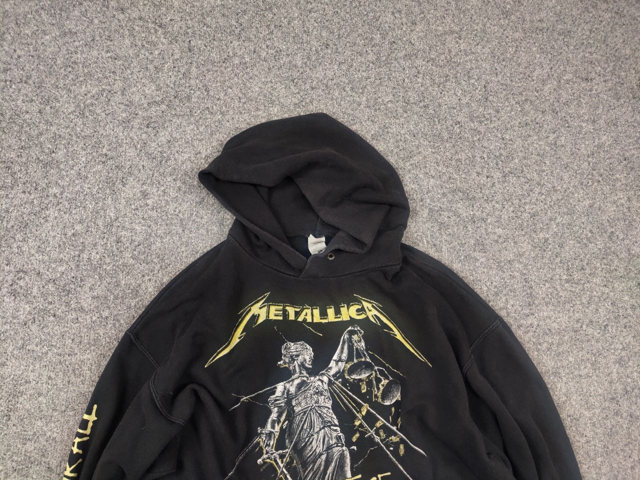 Vintage Vintage Metalicca Justice for All Black Hoodie Rock 90's Size US L / EU 52-54 / 3 - 4 Thumbnail