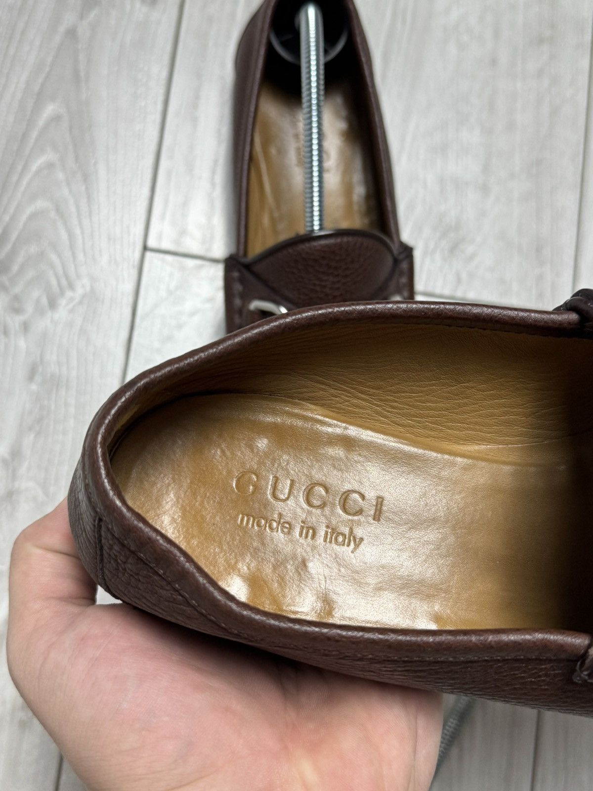 Gucci × Vintage Gucci Vintage Leather Mules Brown Colour Luxury Style Size US 8.5 / IT 38.5 - 8 Thumbnail