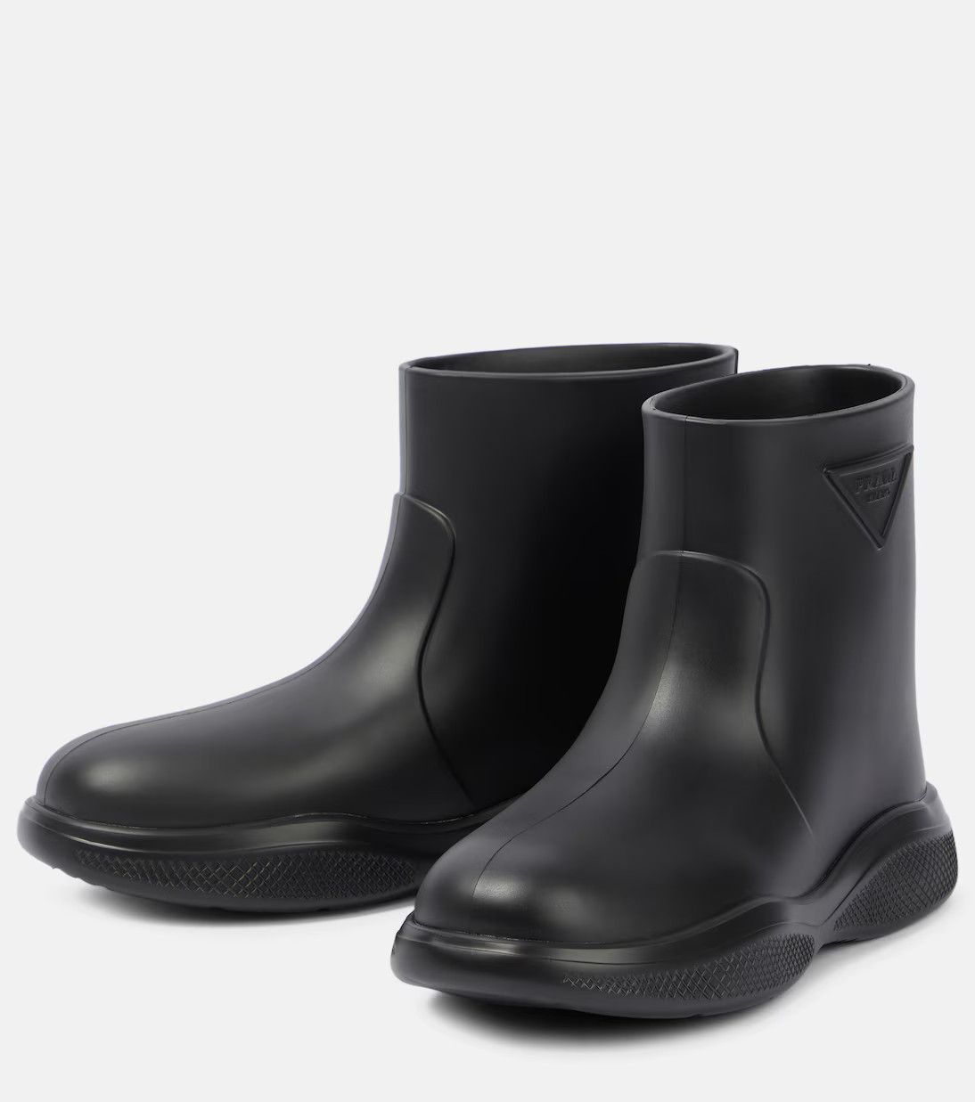Prada o1B3y1r0226 Rubber Ankle Boots in Black Size US 10 / IT 40 - 5 Thumbnail