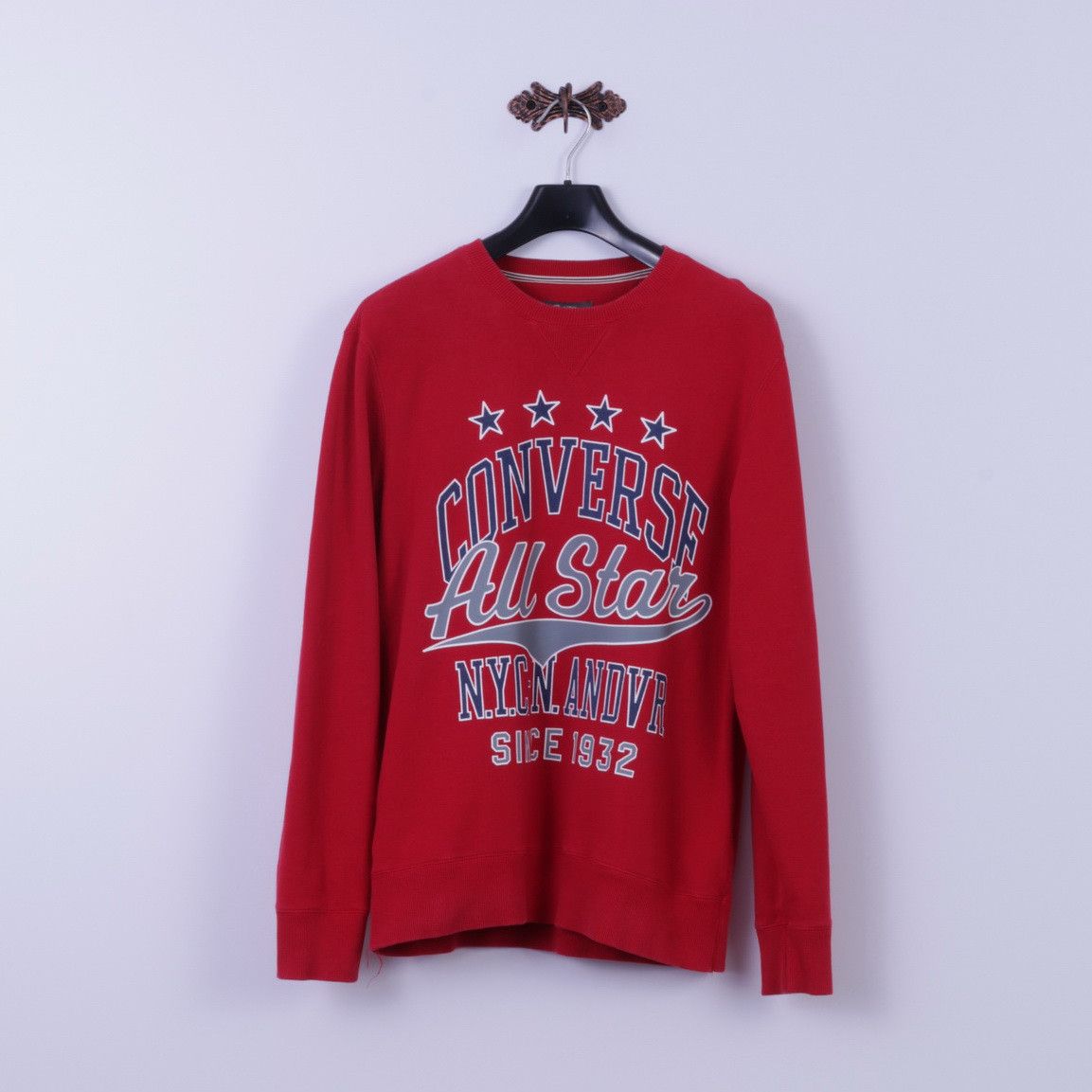 Converse Converse Mens M Sweatshirt Red Cotton 6190 Size US M / EU 48-50 / 2 - 2 Thumbnail