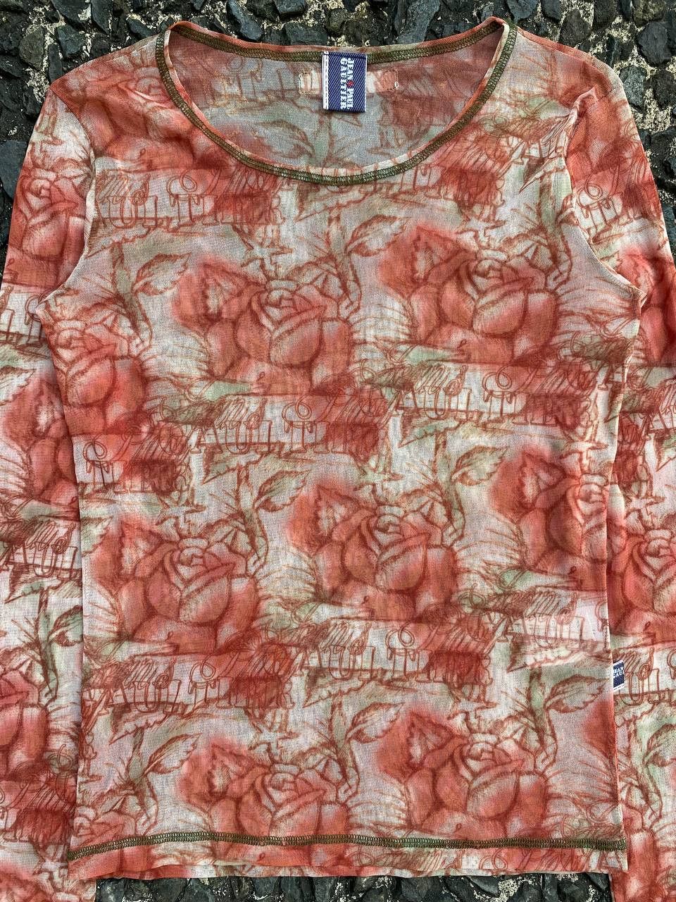 Jean Paul Gaultier Jean Paul Gaultier - 2000s Roses Mesh Shirt Size M / US 6-8 / IT 42-44 - 4 Thumbnail