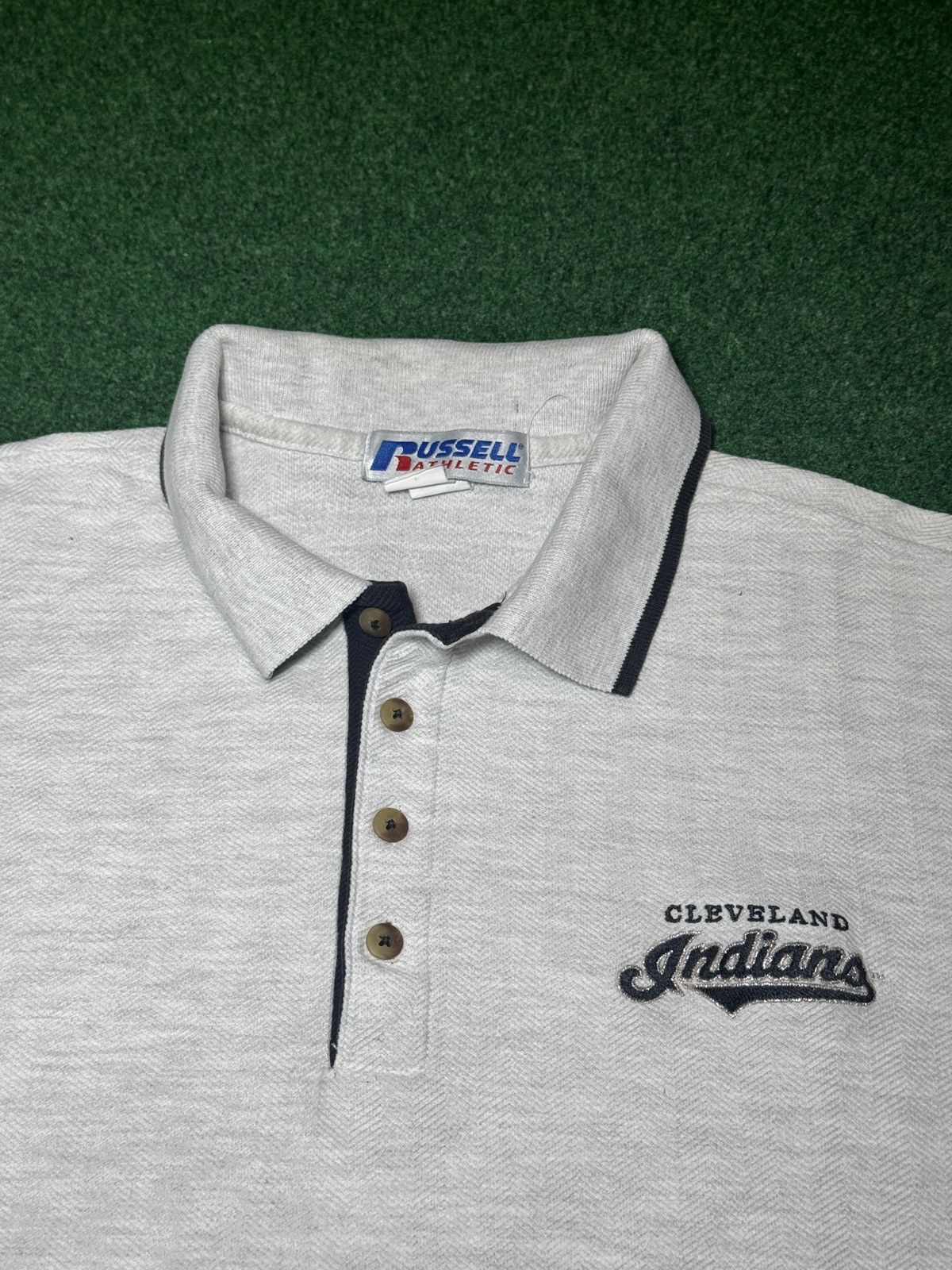 Russell Athletic Russell Athletic Cleveland Indians Vintage Polo Large Shirt Size US L / EU 52-54 / 3 - 2 Thumbnail