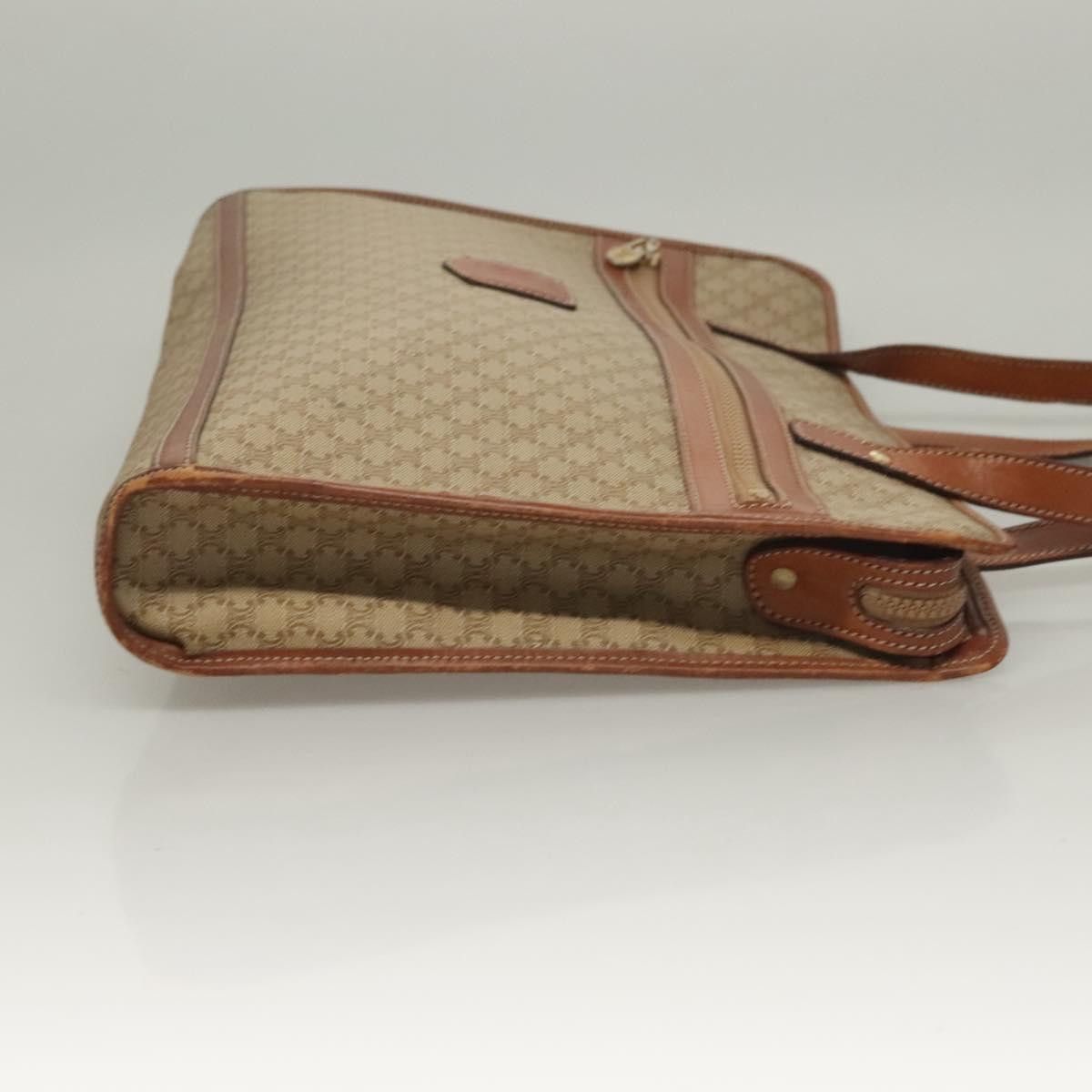 Celine CELINE Macadam Canvas Tote Bag Beige Gold Size ONE SIZE - 4 Thumbnail