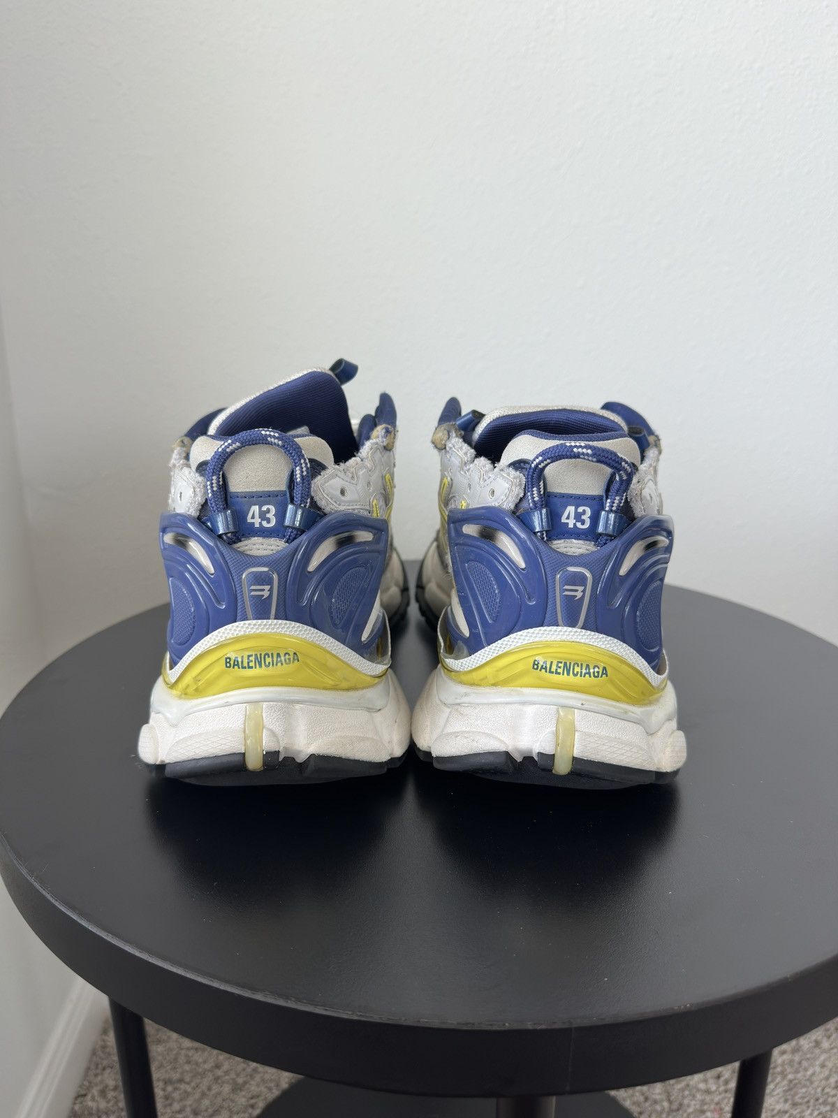 Balenciaga Balenciaga Runner Grey/Yellow/Blue Size US 10 / EU 43 - 4 Thumbnail