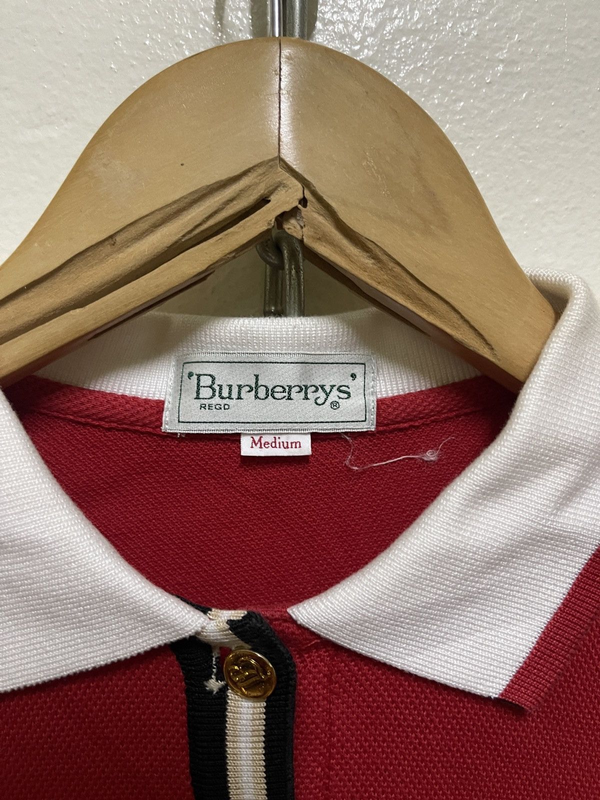 Burberry × Vintage Burberrys Polo Red Size US M / EU 48-50 / 2 - 8 Thumbnail