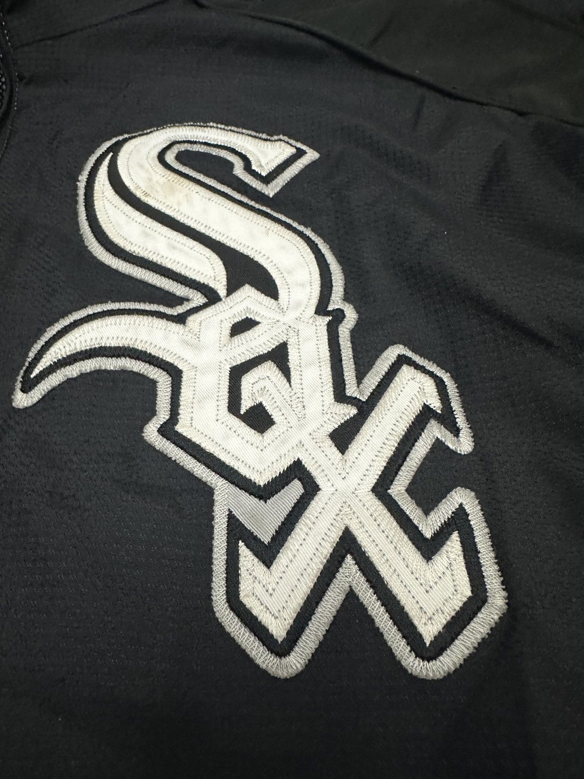 Majestic 🔥Vintage MLB CHICAGO WHITE SOX VARSITY BOMBER JACKET Size US L / EU 52-54 / 3 - 3 Thumbnail