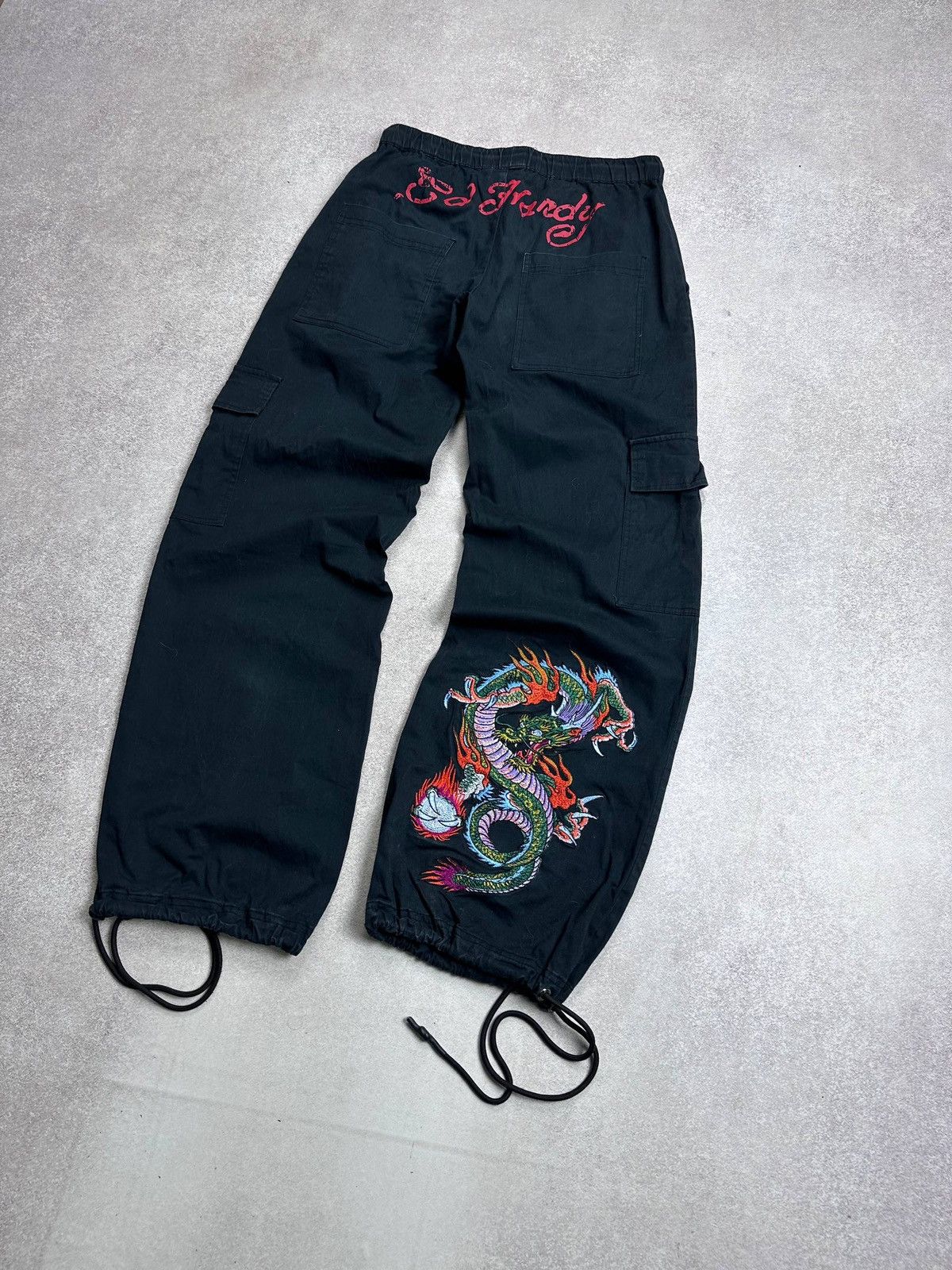 Ed Hardy Vintage Ed Hardy Y2K Cargo Japanese Flared Pants XS Size US 30 / EU 46 - 2 Thumbnail