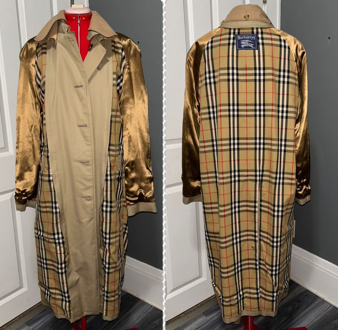 Burberry Vintage Burberry Tan Nova Check Trench Coat Mens 38 Regular Size US M / EU 48-50 / 2 - 12 Thumbnail