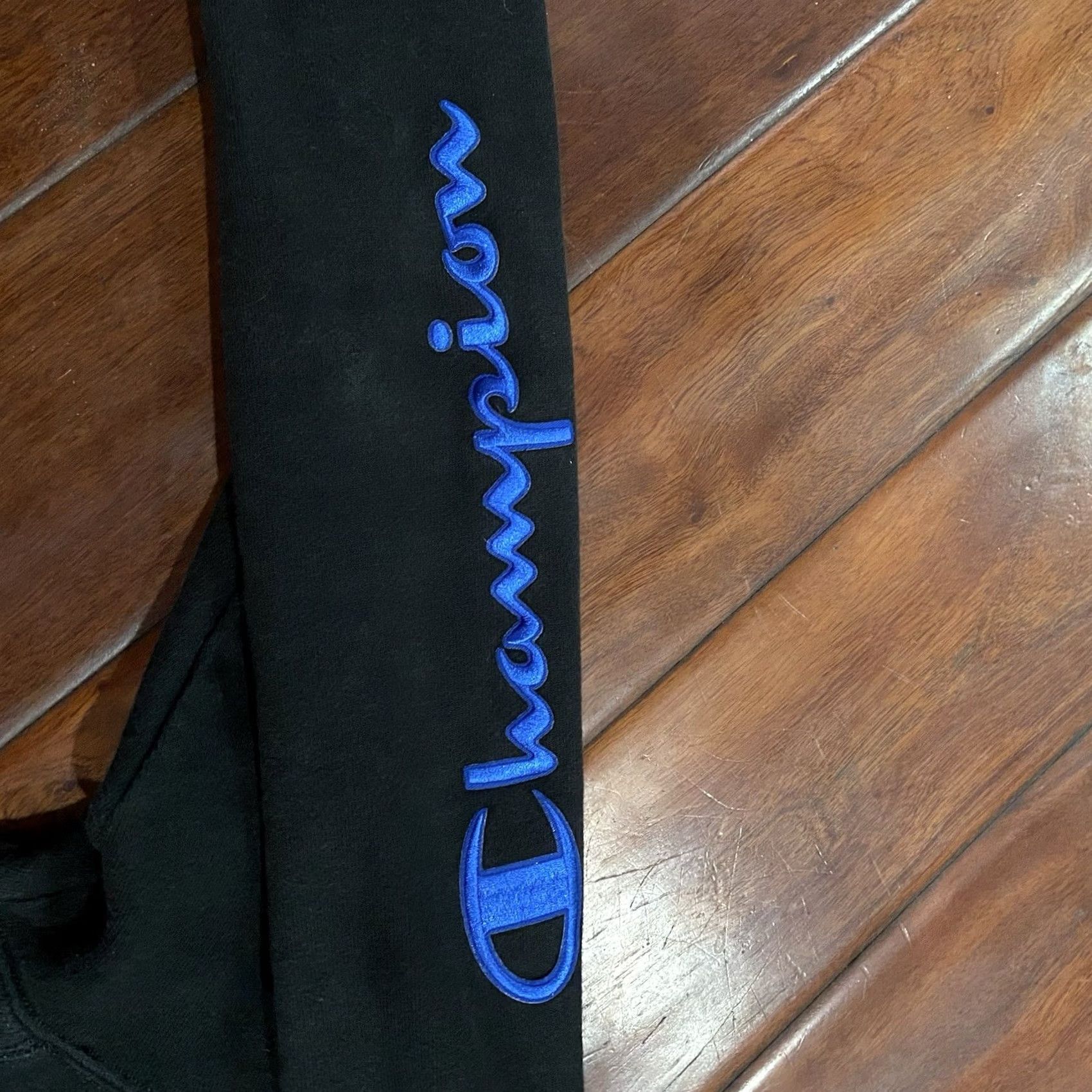 Champion Champion Hoodie Women XL Pullover Logo Black Cheetah Animal Print Embroidered Emblems Activewear Size XL / US 12-14 / IT 48-50 - 4 Thumbnail