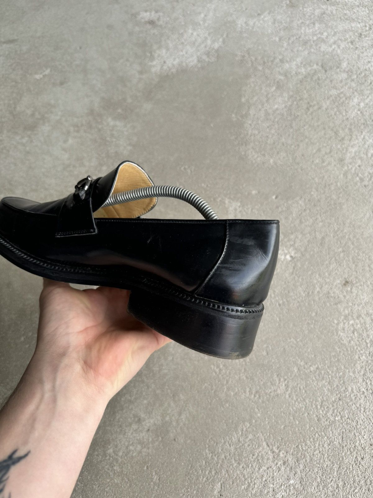 Vintage Black High Quality Leather Loafers Vintage Y2k Italy Hype Size US 8 / EU 41 - 17 Thumbnail