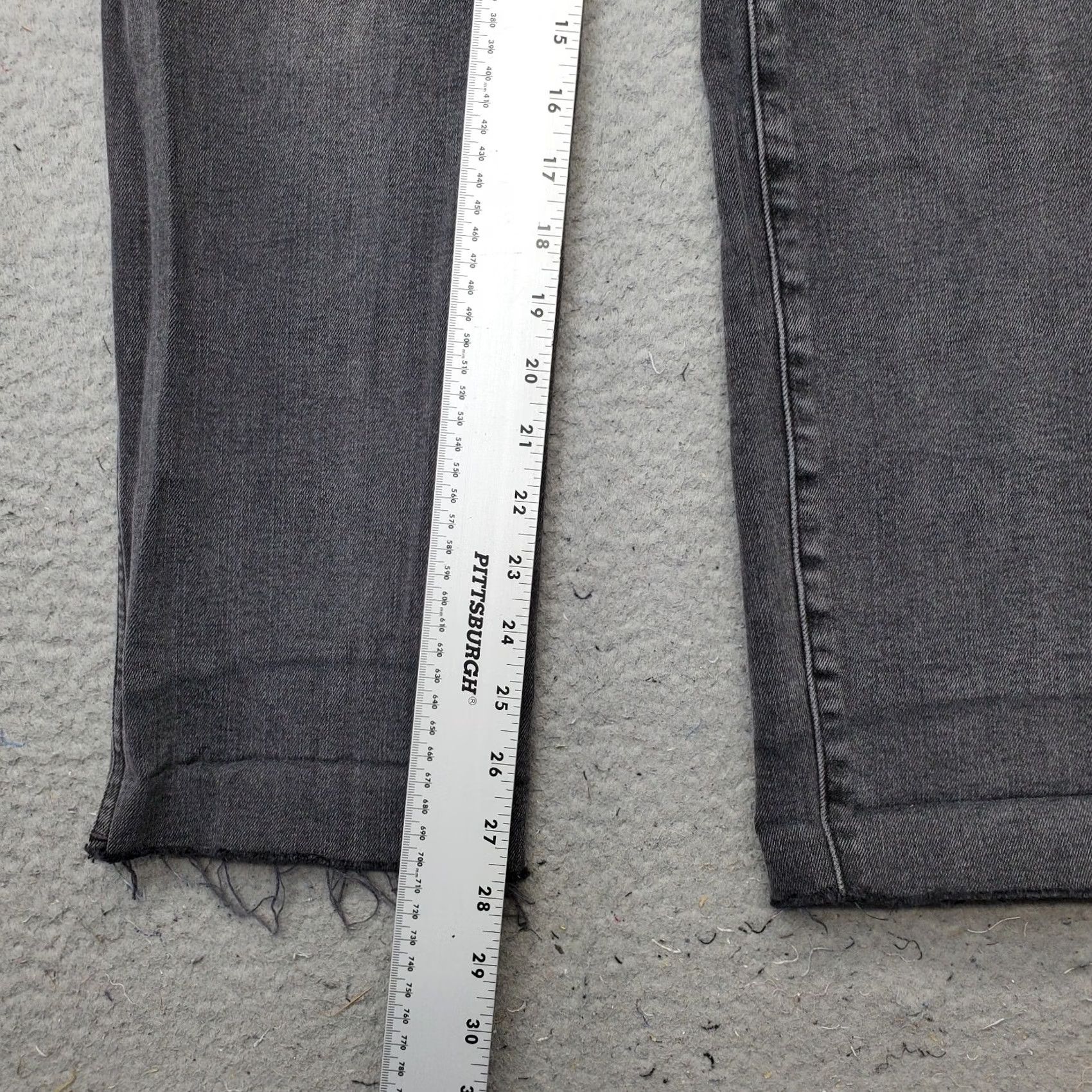 Madewell Madewell Jeans Womens 32 Gray Denim Stretch Mid-Rise Straight Leg Shirt/Jeans Size 24" / US 00 / IT 34 - 4 Thumbnail
