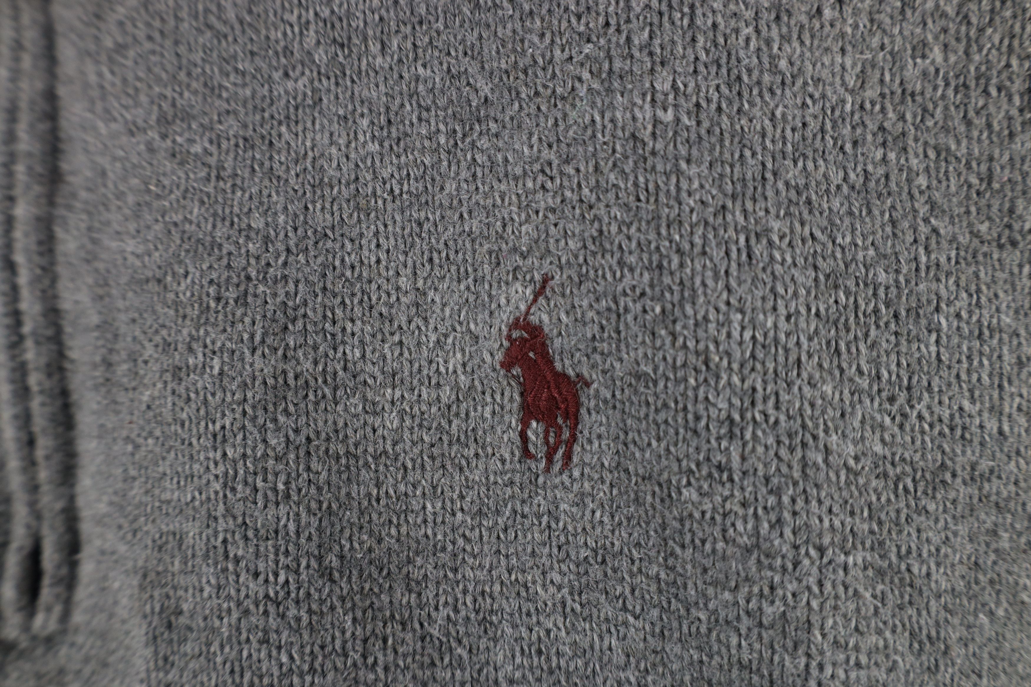 Ralph Lauren × Vintage Vintage 90s Ralph Lauren Knit Half Zip Pullover Sweater Size US L / EU 52-54 / 3 - 4 Thumbnail
