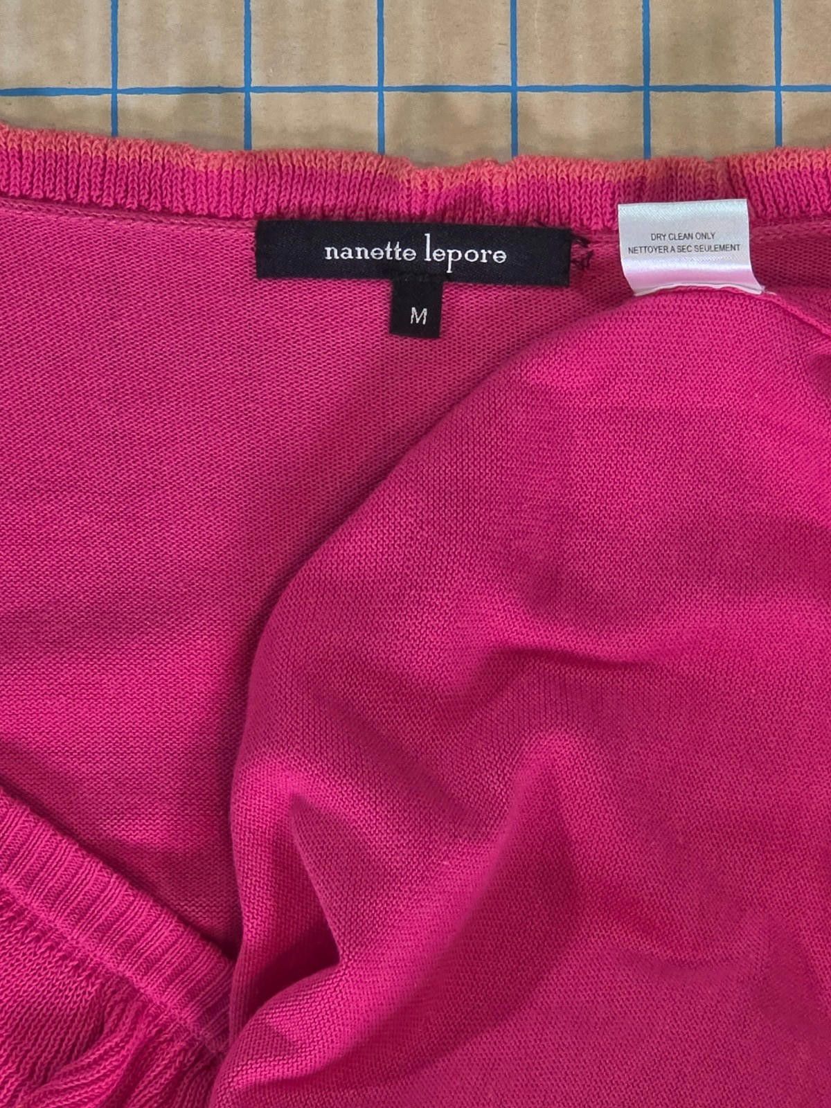 Other Nanette Lepore Pink Textured Sheath Dress Pockets Medium Y2K Size M / US 6-8 / IT 42-44 - 6 Thumbnail