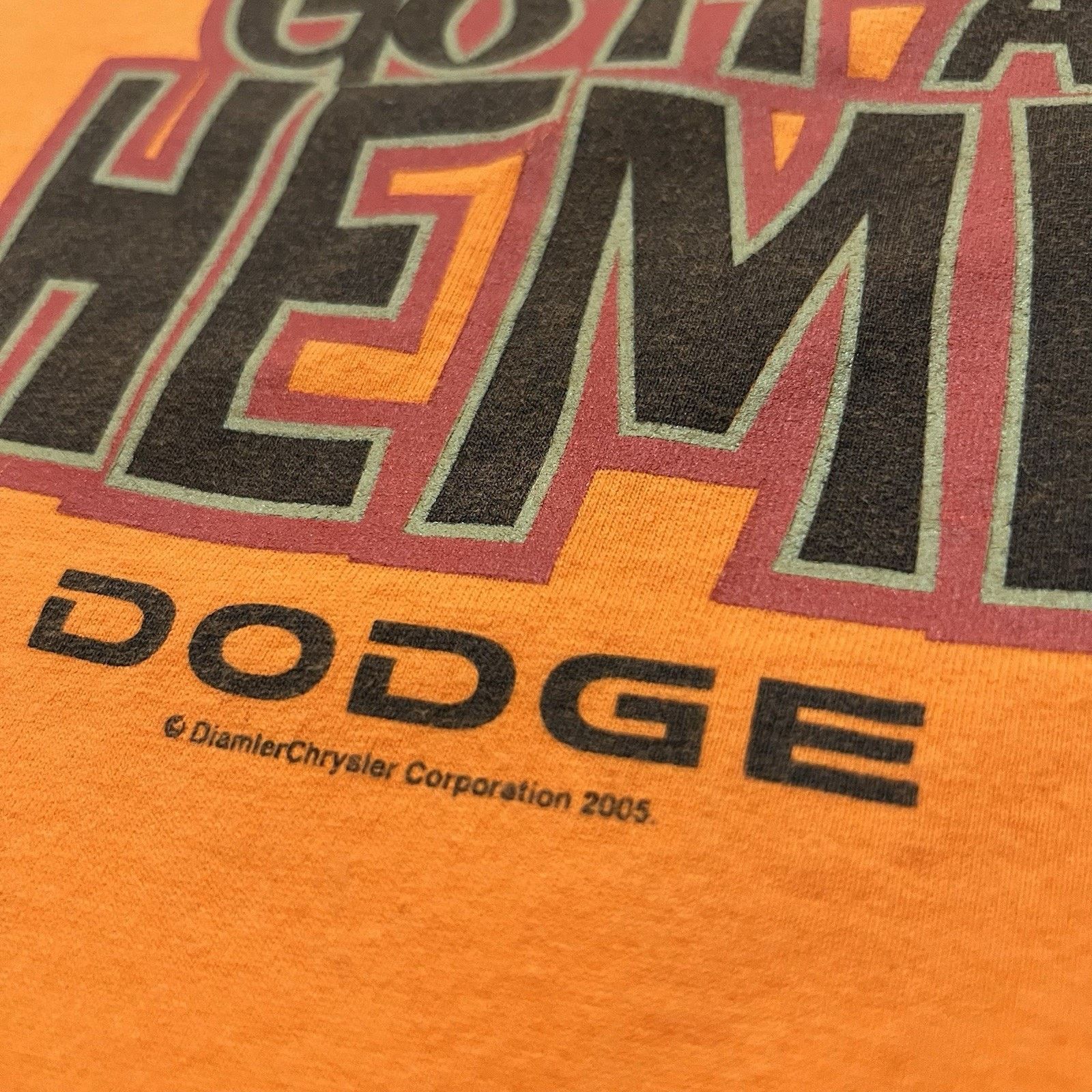 Vintage VTG DODGE T Shirt 2005 "Hey! That Thing Gotta HEMI? Orange Size US XXL / EU 58 / 5 - 4 Thumbnail