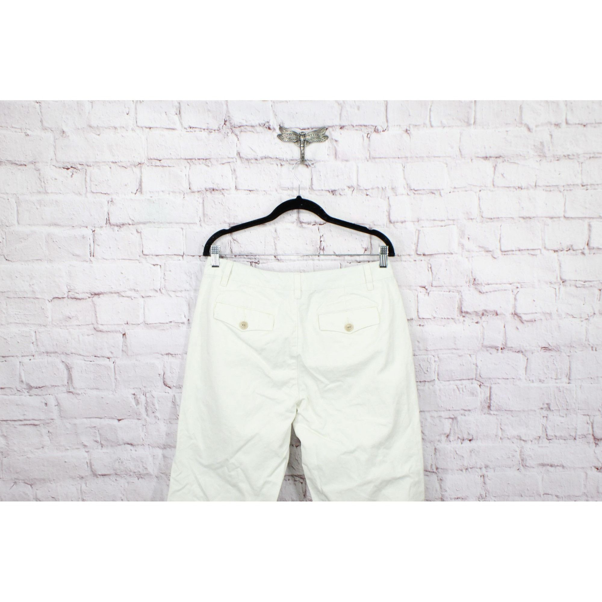 L.L. Bean LL Bean Women's Signature Boyfriend Chinos Mid Rise White Size 32" / US 10 / IT 46 - 4 Thumbnail