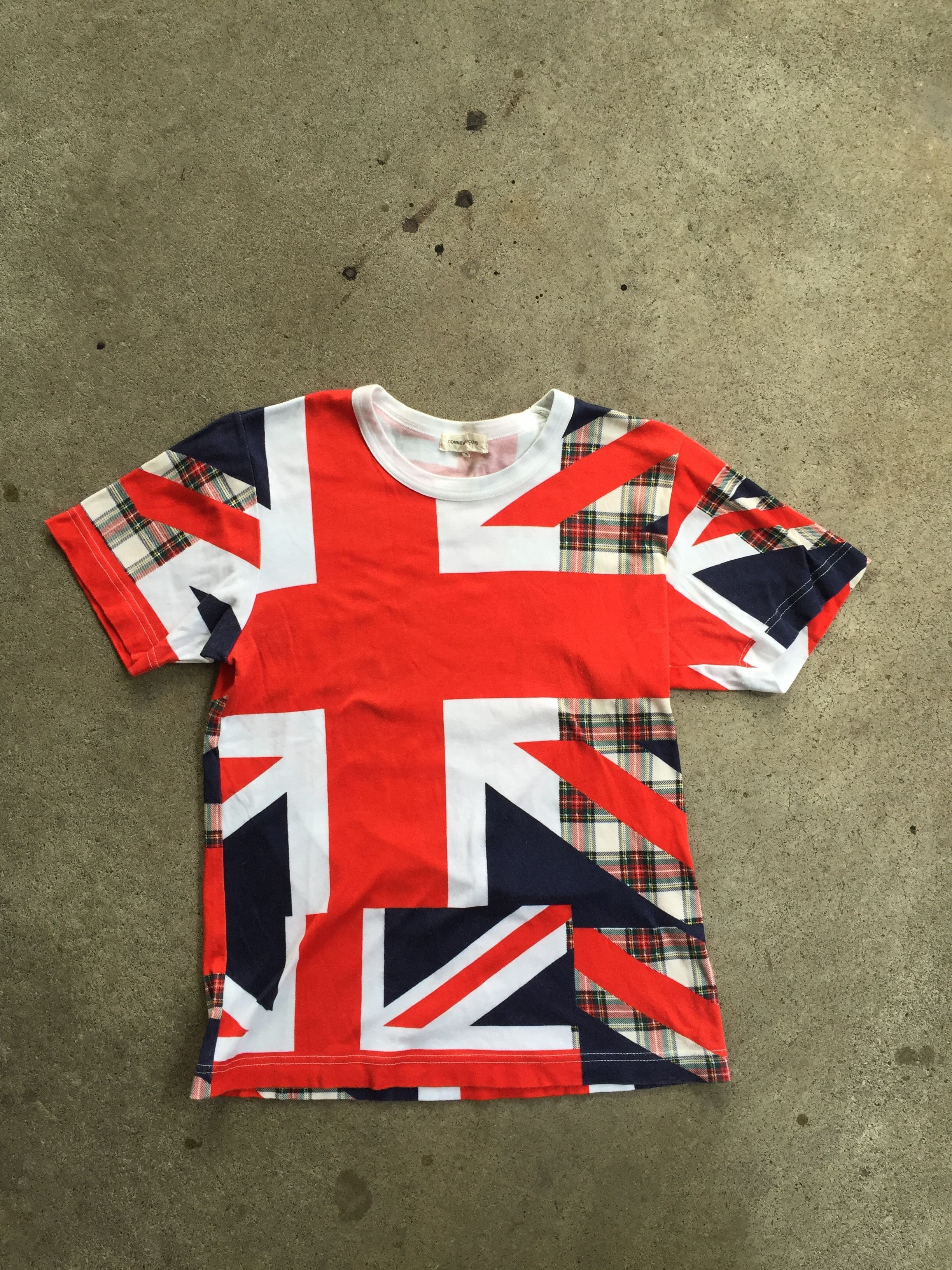 Comme Des Garcons Union Jack Short Sleeve Tee