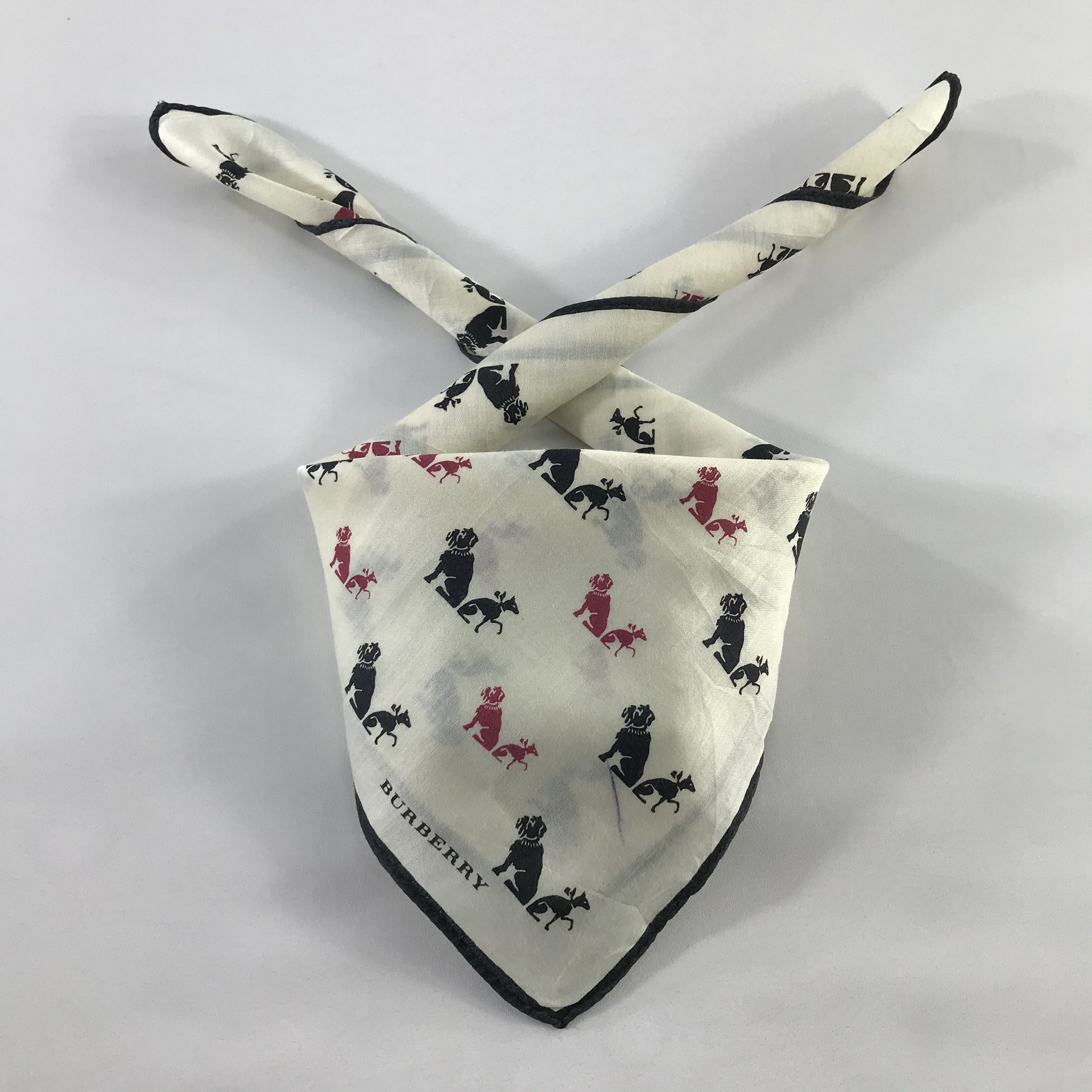 Burberry × Vintage Burberry Bandana / Handkerchief / Neckerchief - S517 Size ONE SIZE - 3 Thumbnail