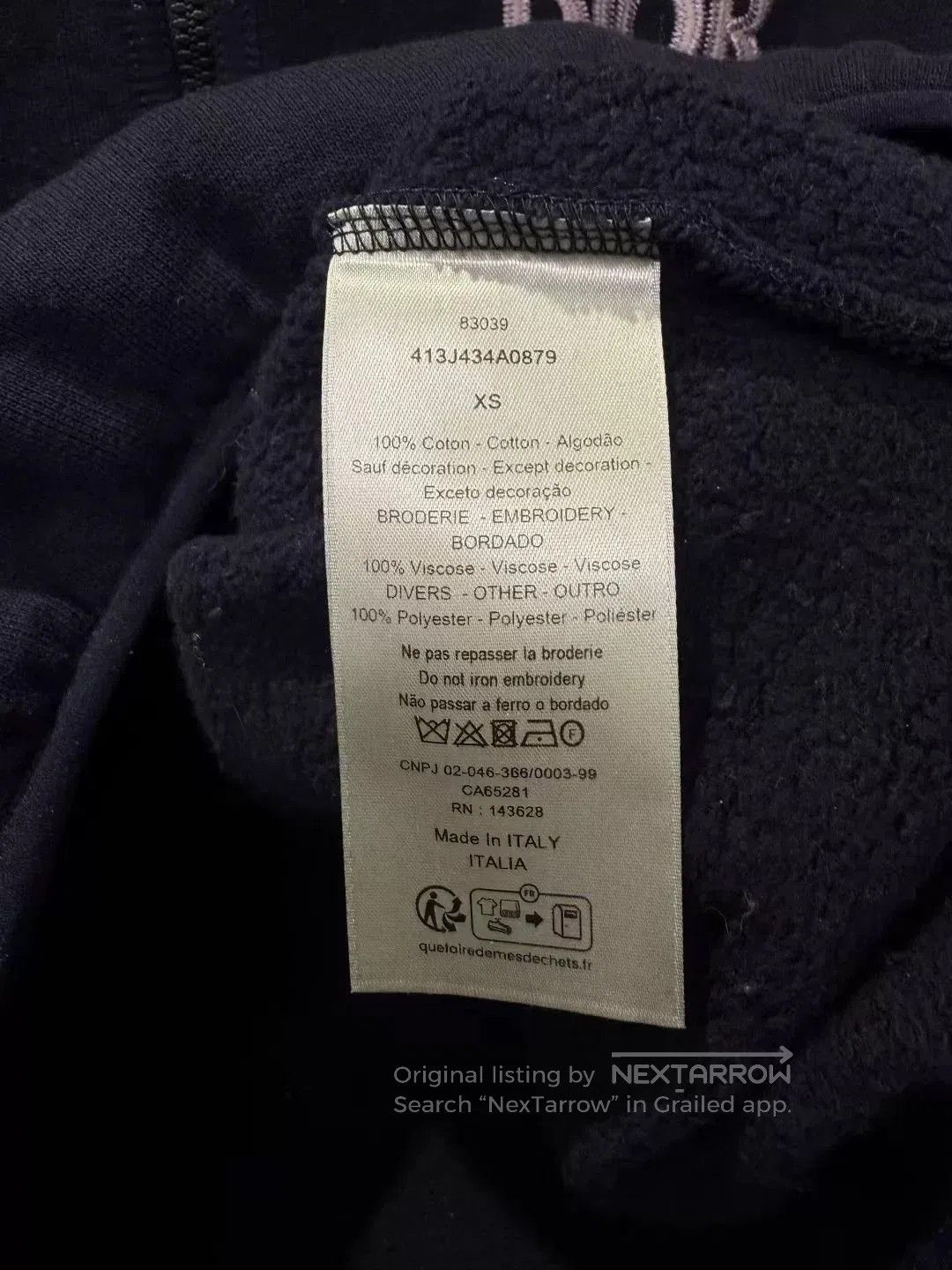 Dior DIOR 47 Letter Embroidery Half-Zip Sweater. Size US XS / EU 42 / 0 - 3 Thumbnail