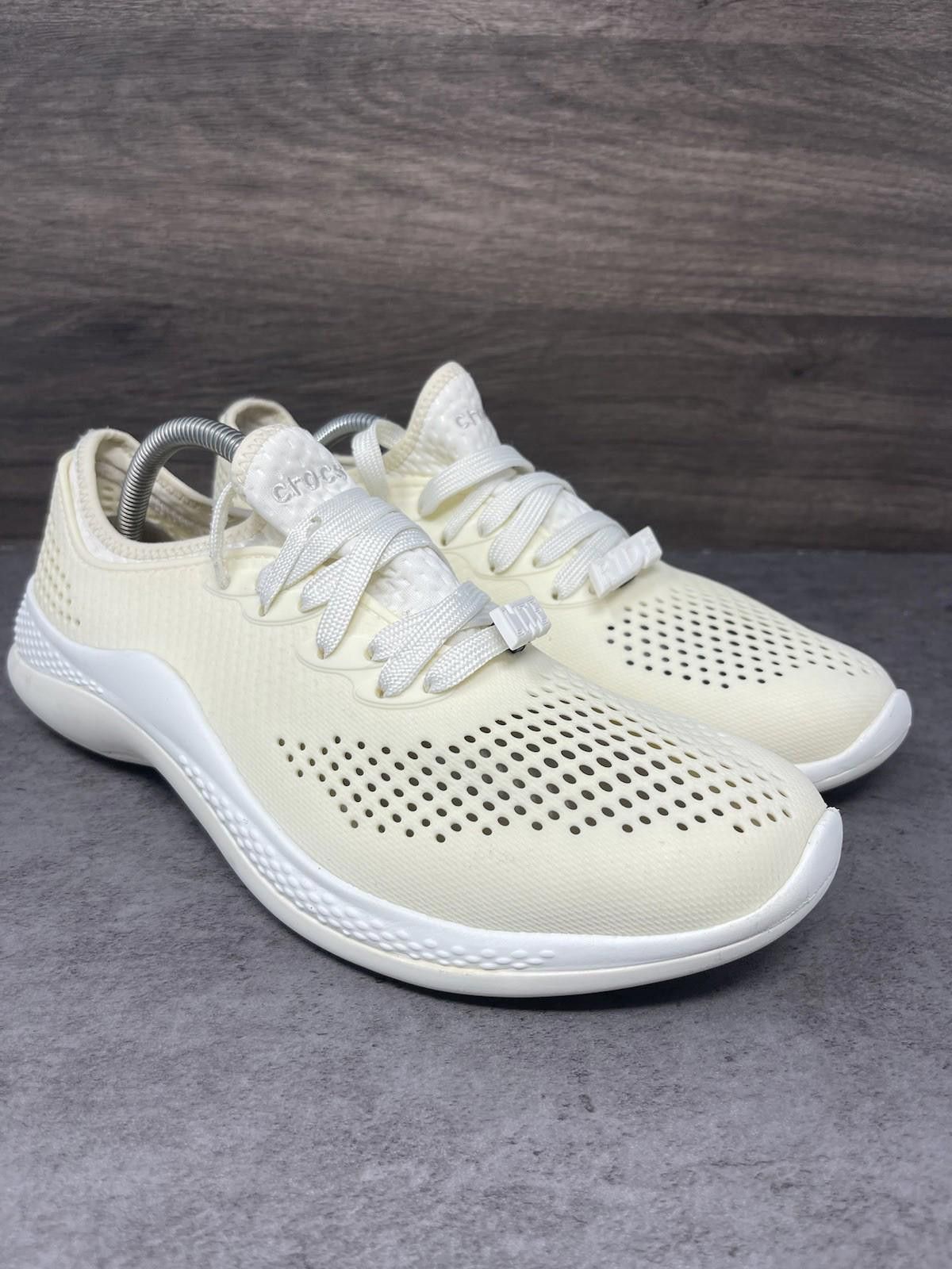 Crocs Crocs Ridelite 360 Pacer Shoes Mens Size 9 White Rubber Size US 9 / EU 42 - 4 Thumbnail