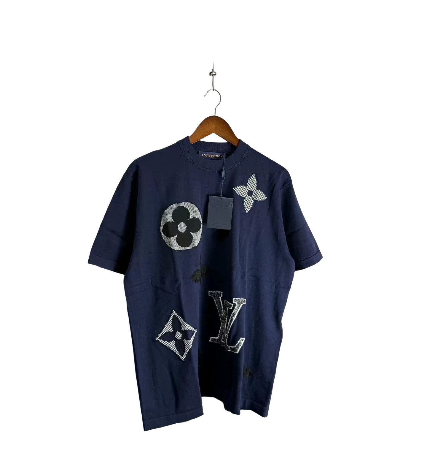 Louis Vuitton Louis Vuitton Monogram Intarsia T-Shirt Size L Size US L / EU 52-54 / 3 - 1 Thumbnail