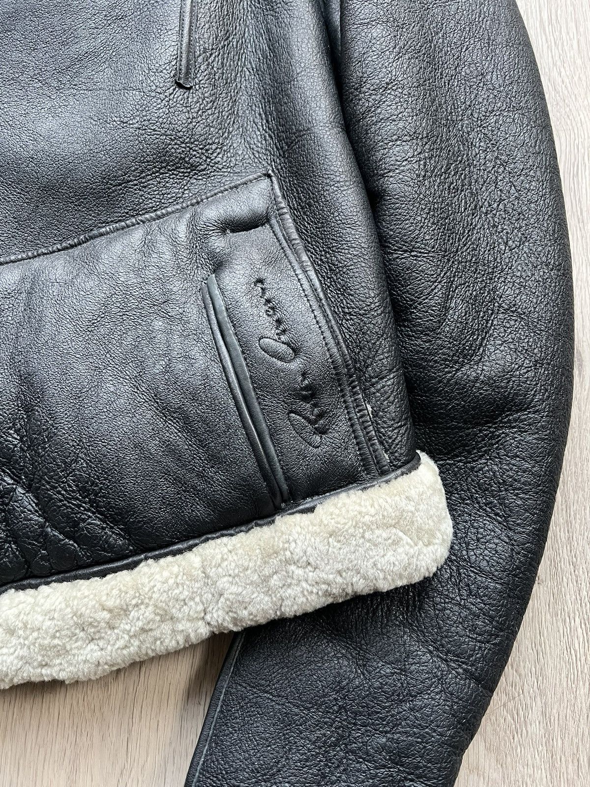 Rick Owens sherling leather jacket olmar and mirta