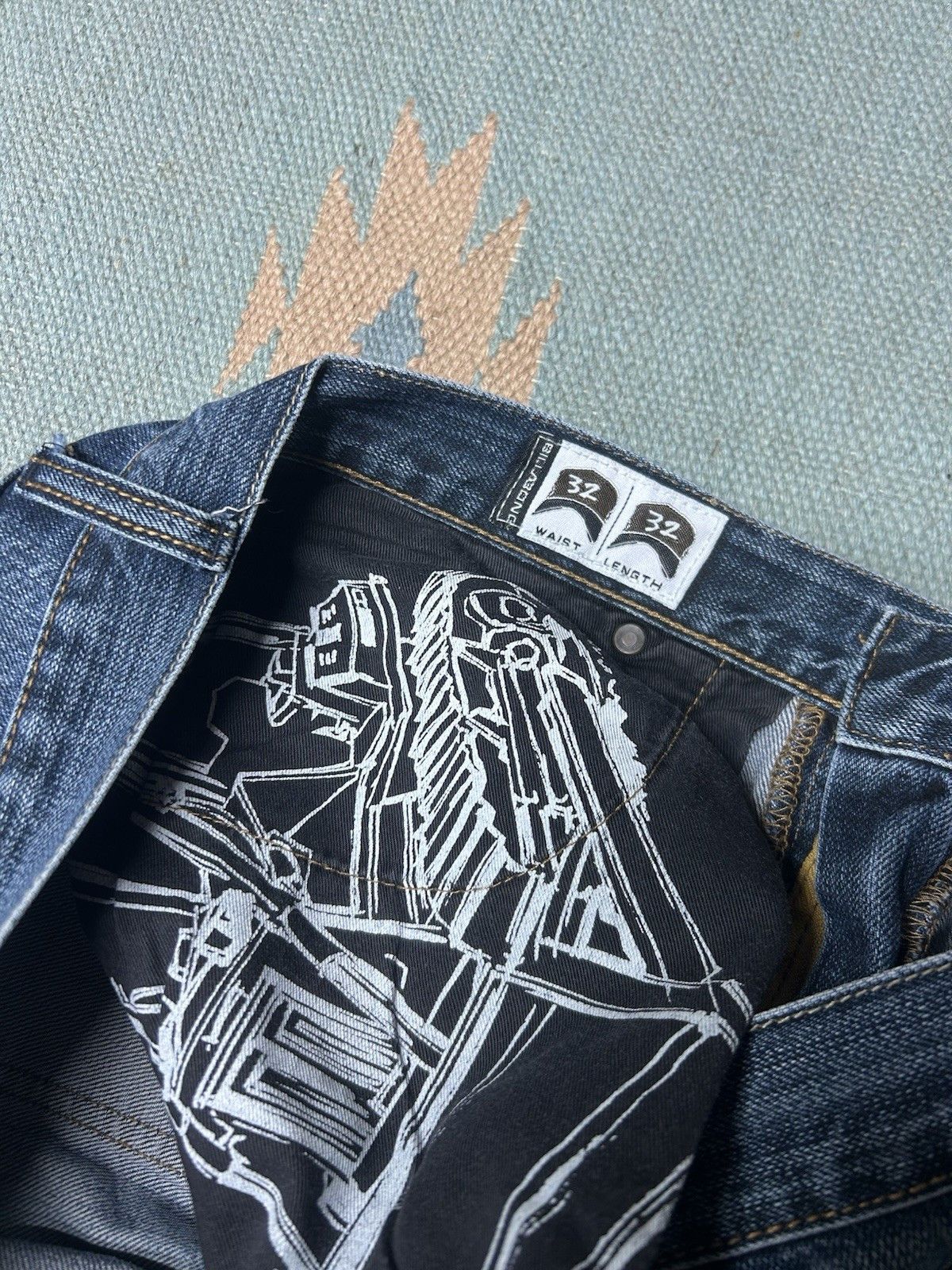 Vintage Vtg y2k billabong jeans straight fade surf skate baggy 32x31 Size US 32 / EU 48 - 6 Thumbnail