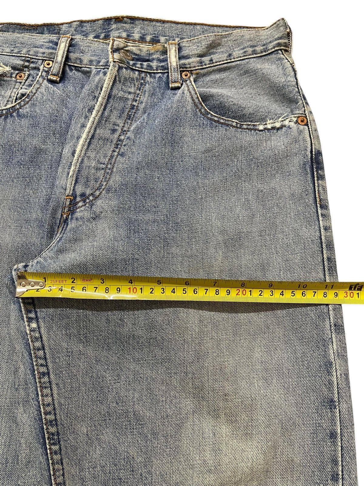 Levi's Vintage 90s Japan Levis 513 Faded Wash Distress Loose Jeans Size US 30 / EU 46 - 15 Thumbnail