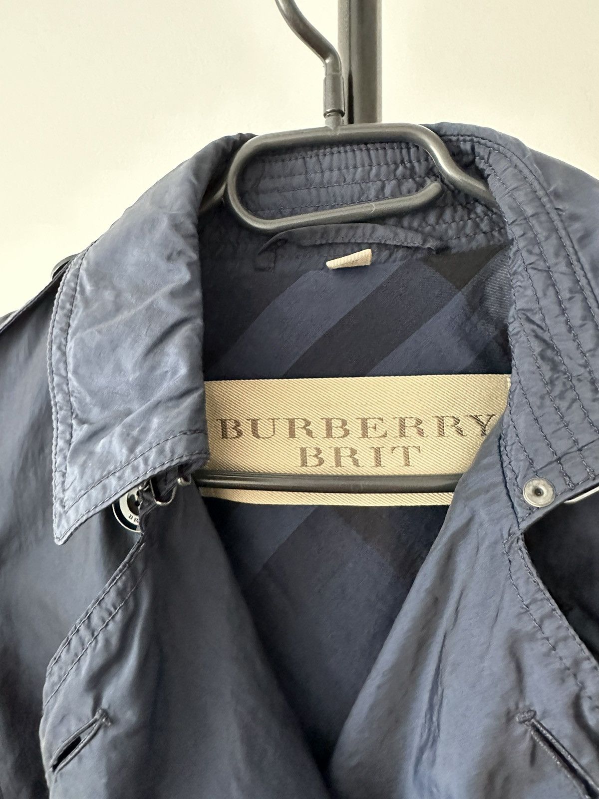Burberry Burberry Brit Navy nylon belted trench coat Size S / US 4 / IT 40 - 5 Thumbnail