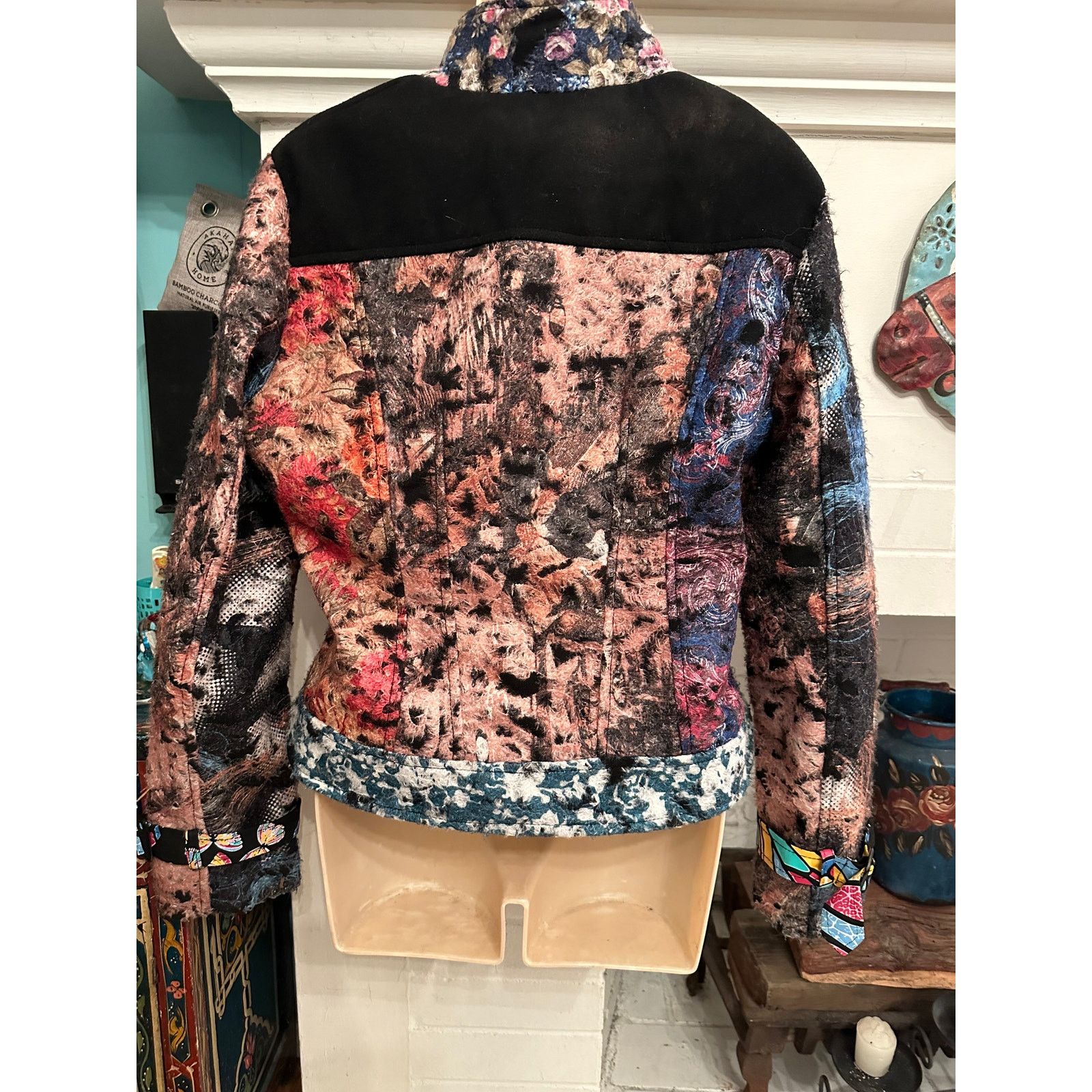 Other VINTAGE MULTI FABRIC BOHO PATCHWORK JACKET M Size M / US 6-8 / IT 42-44 - 2 Thumbnail